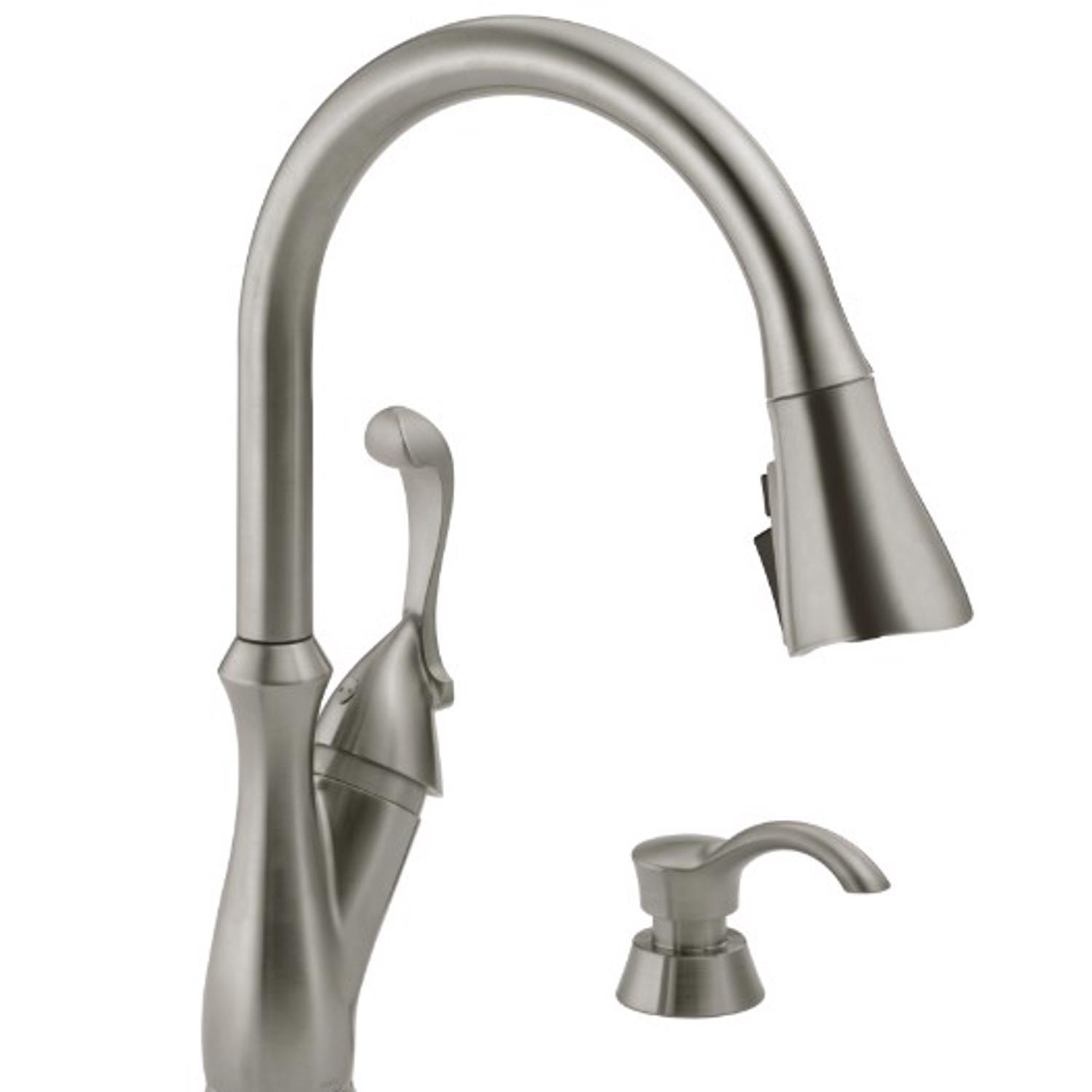 Delta Arabella One Handle Stainless Steel Pull-Down Kitchen Faucet