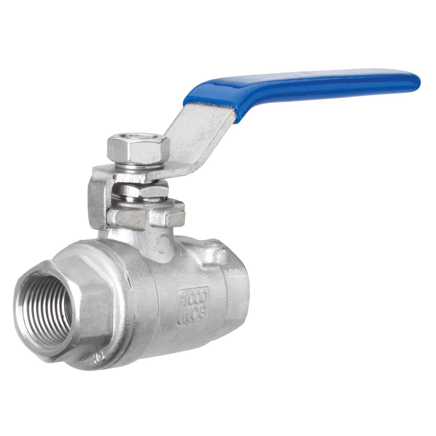 Homewerks 1 in. Stainless Steel FIP Ball Valve Full Port Lever
