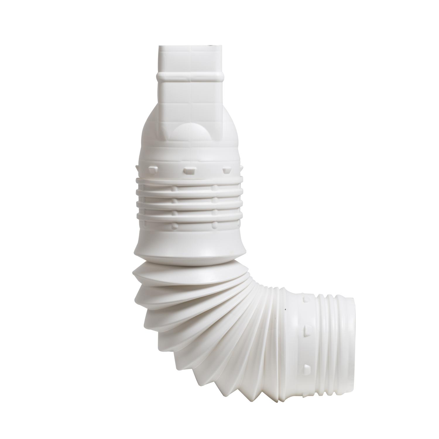 Amerimax Flex-A-Spout 3.75 in. H X 4 in. W X 16 in. L White Vinyl Flexible Downspout Extension