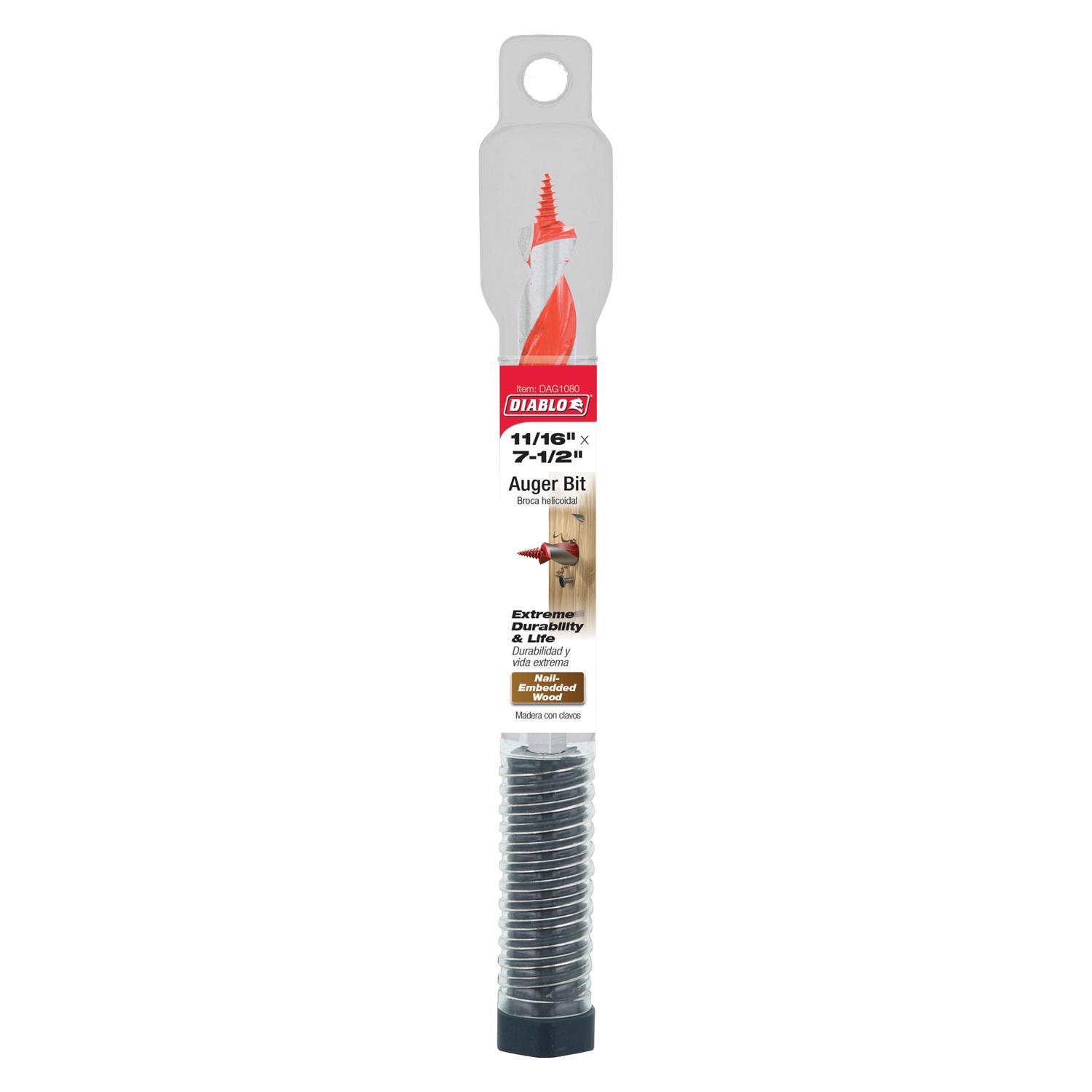 Diablo Dura-Tip 11/16 in. D X 7.5 in. L Auger Bit High Speed Steel 1 pc
