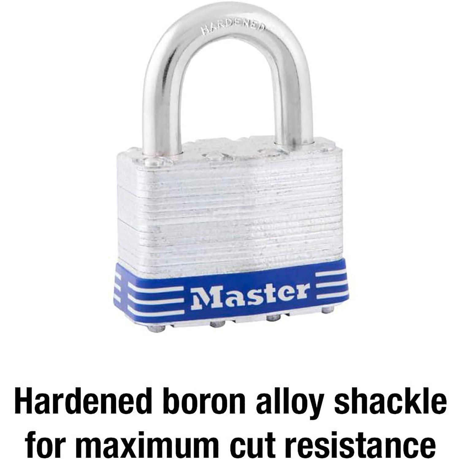 Master Lock 1-1/2 in. H X 2 in. W Laminated Steel 4-Pin Cylinder Exterior Padlock