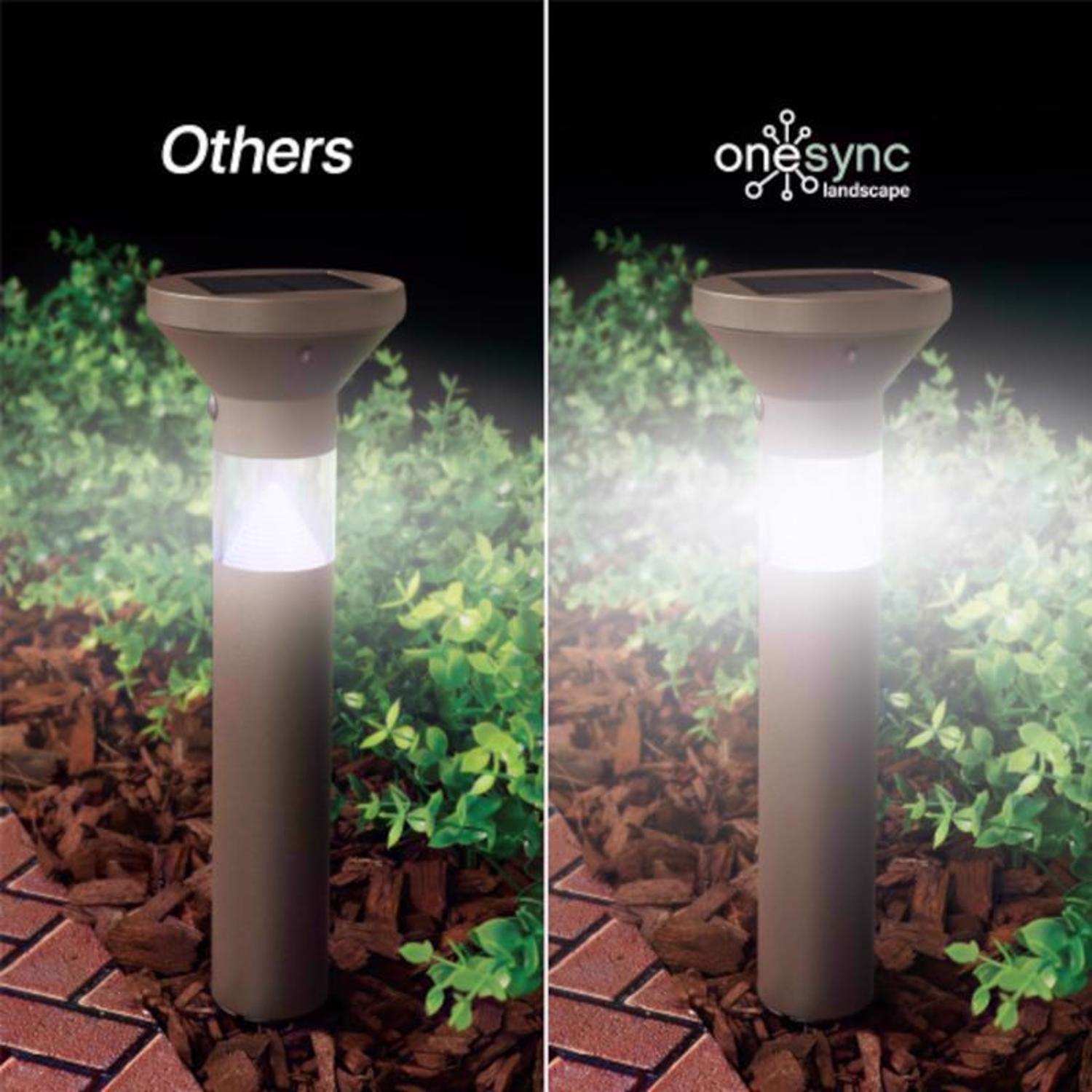 Feit OneSync Oil Rubbed Bronze Solar Powered 40 W LED Bollard Light 1 pk