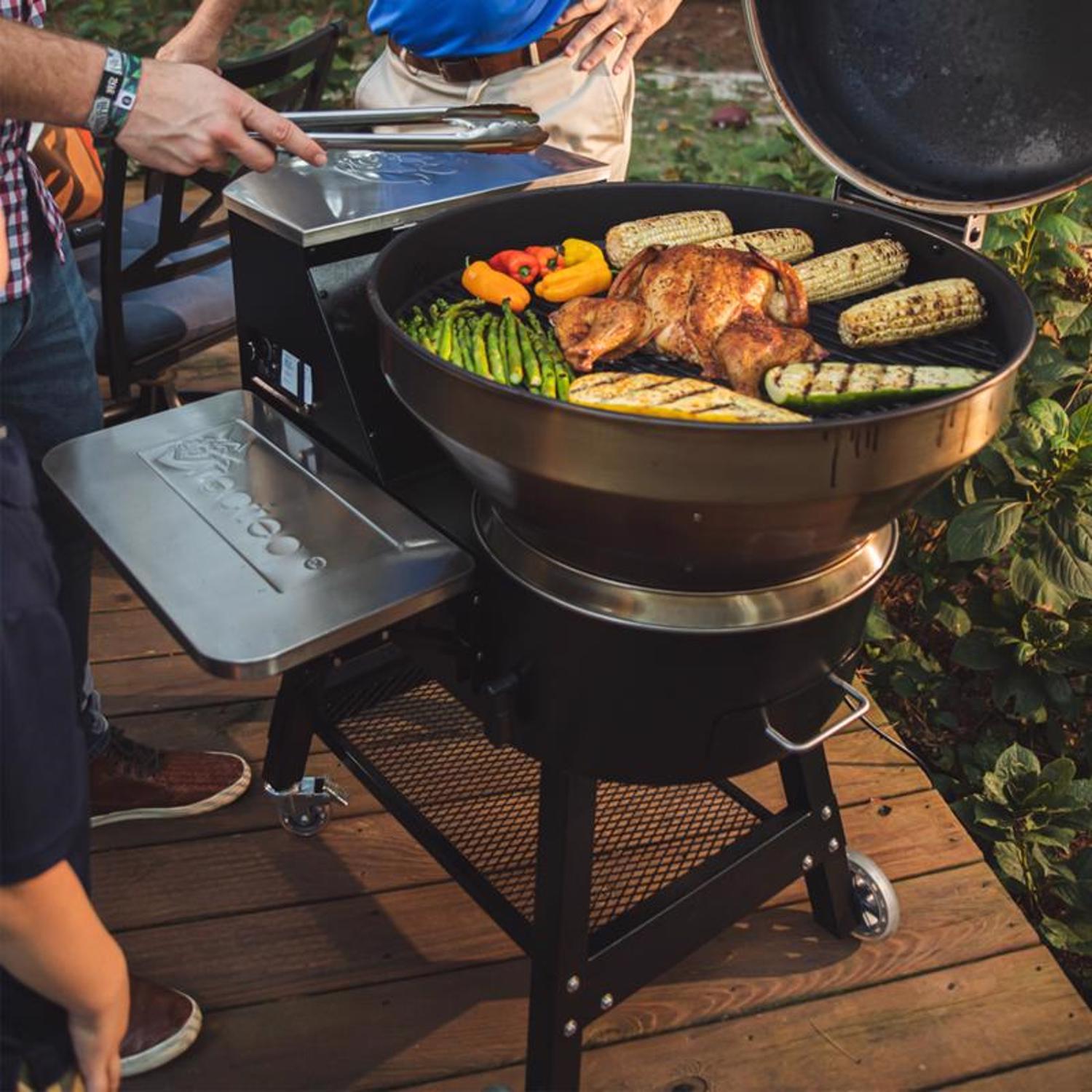 Recteq B380X Bullseye Deluxe Wood Pellet WiFi Grill and Smoker Black Silver Stine Home Yard The Family You Can Build Around