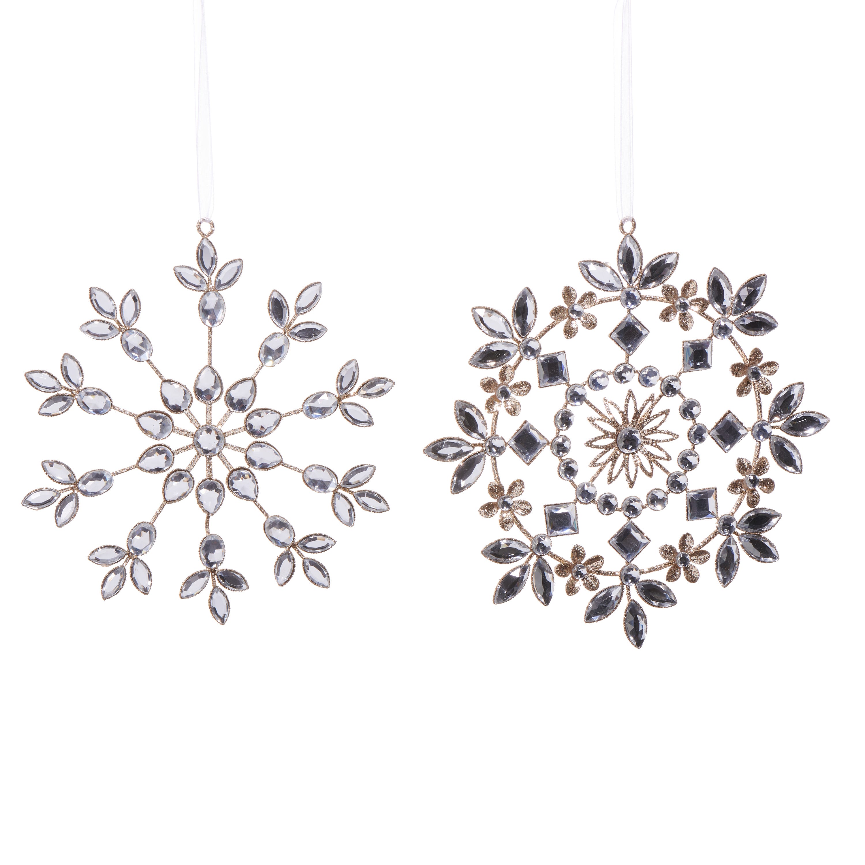 Raz Imports 6.5 in. Clear Jeweled Snowflake Ornament