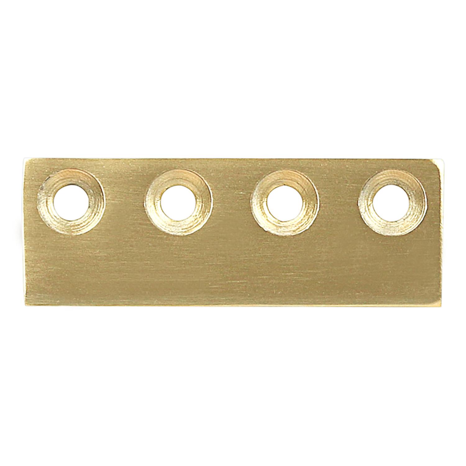 National Hardware 3-1/8 in. L Brushed Gold Steel Sliding Door Hardware Connecting Adapter 1 pk