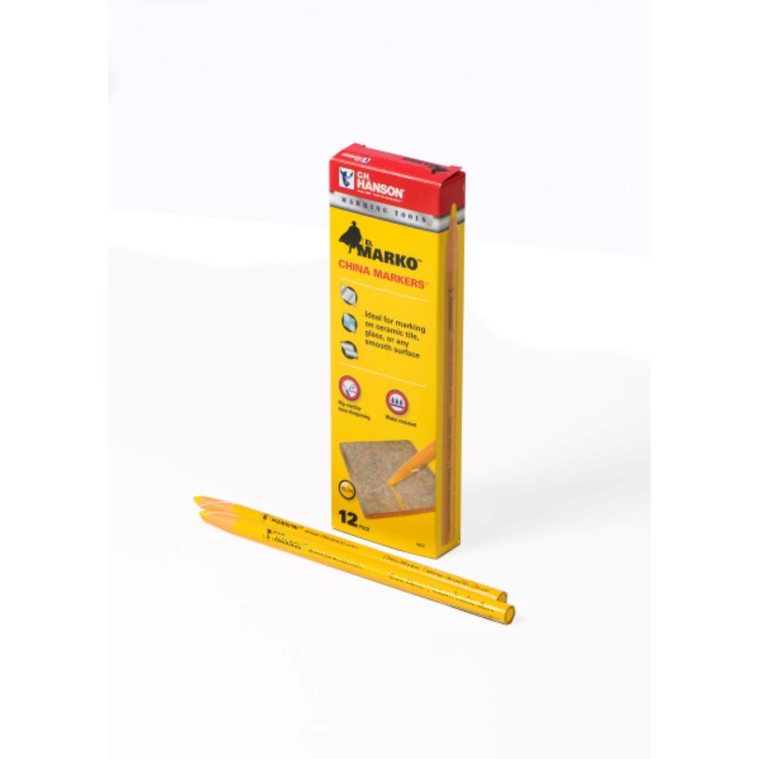 C.H. Hanson 6.8 in. L China Marker Yellow 1 pc