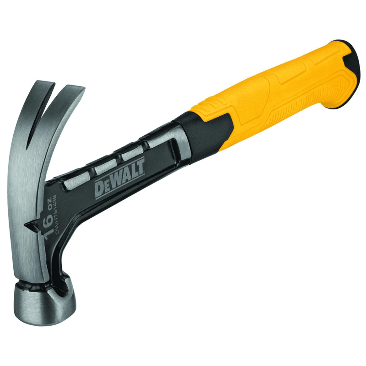 DeWalt 16 oz Smooth Face Curve Claw Hammer 11.75 in. Steel Handle
