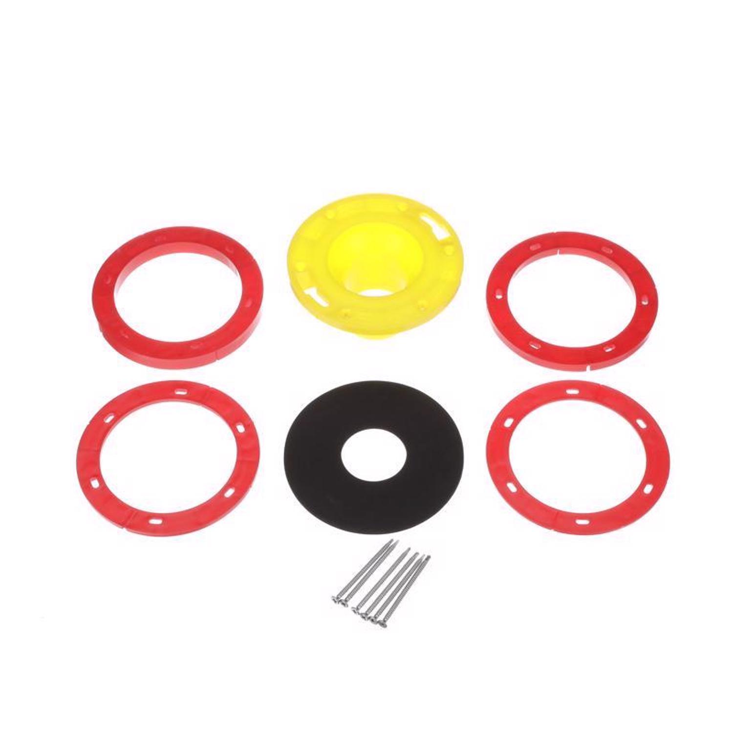 Set-Rite Toilet Flange Extender Kit Multicolored Polyethylene