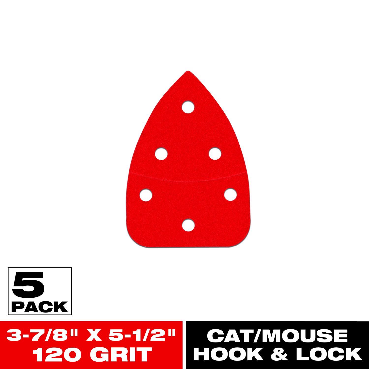 Diablo 5-1/2 in. L X 3-7/8 in. W 120 Grit Aluminum Oxide Mouse Sandpaper 5 pk