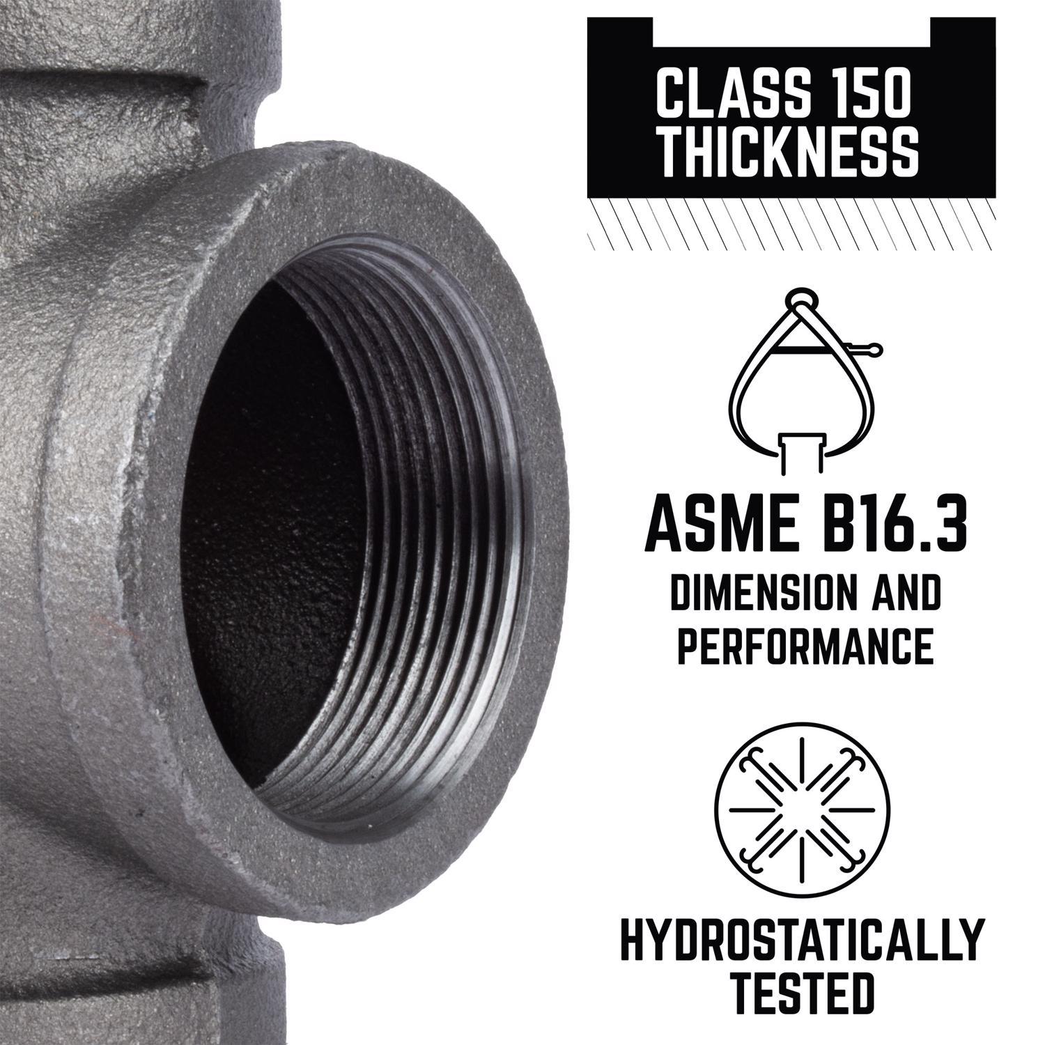 STZ Industries 2 in. FIP each X 2 in. D FIP Black Malleable Iron 90 Degree Elbow