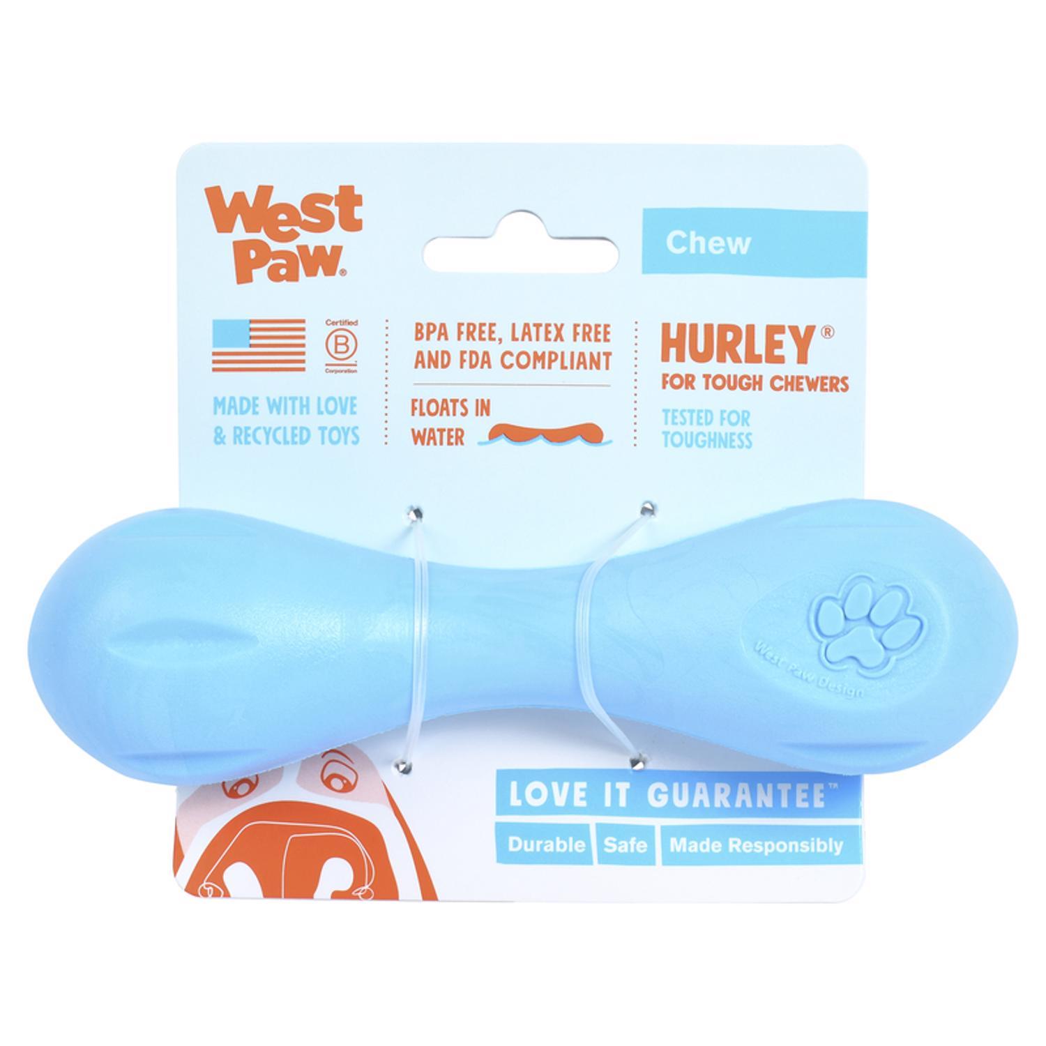 West Paw Zogoflex For Dog Plastic Hurley Bone Chew Dog Toy Small 1 pk