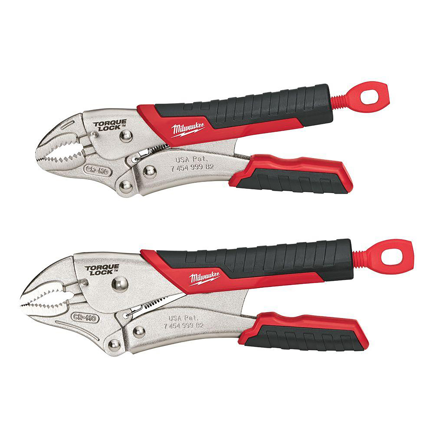 Milwaukee Torque Lock 2 pc Forged Alloy Steel Curved Jaw Pliers Set 7 and 10 in. L