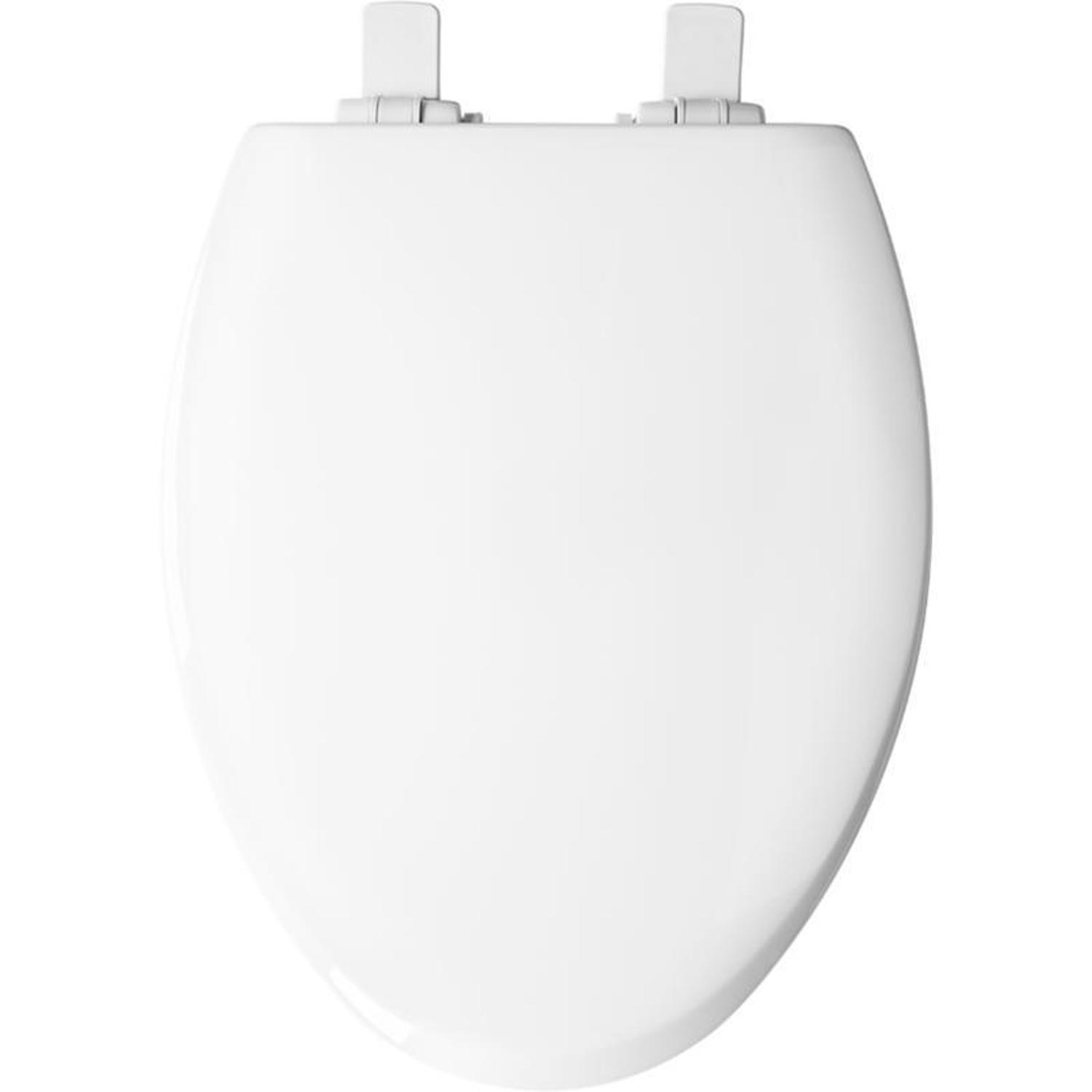Mayfair by Bemis NextStep2 Slow Close Elongated White Enameled Wood Toilet Seat