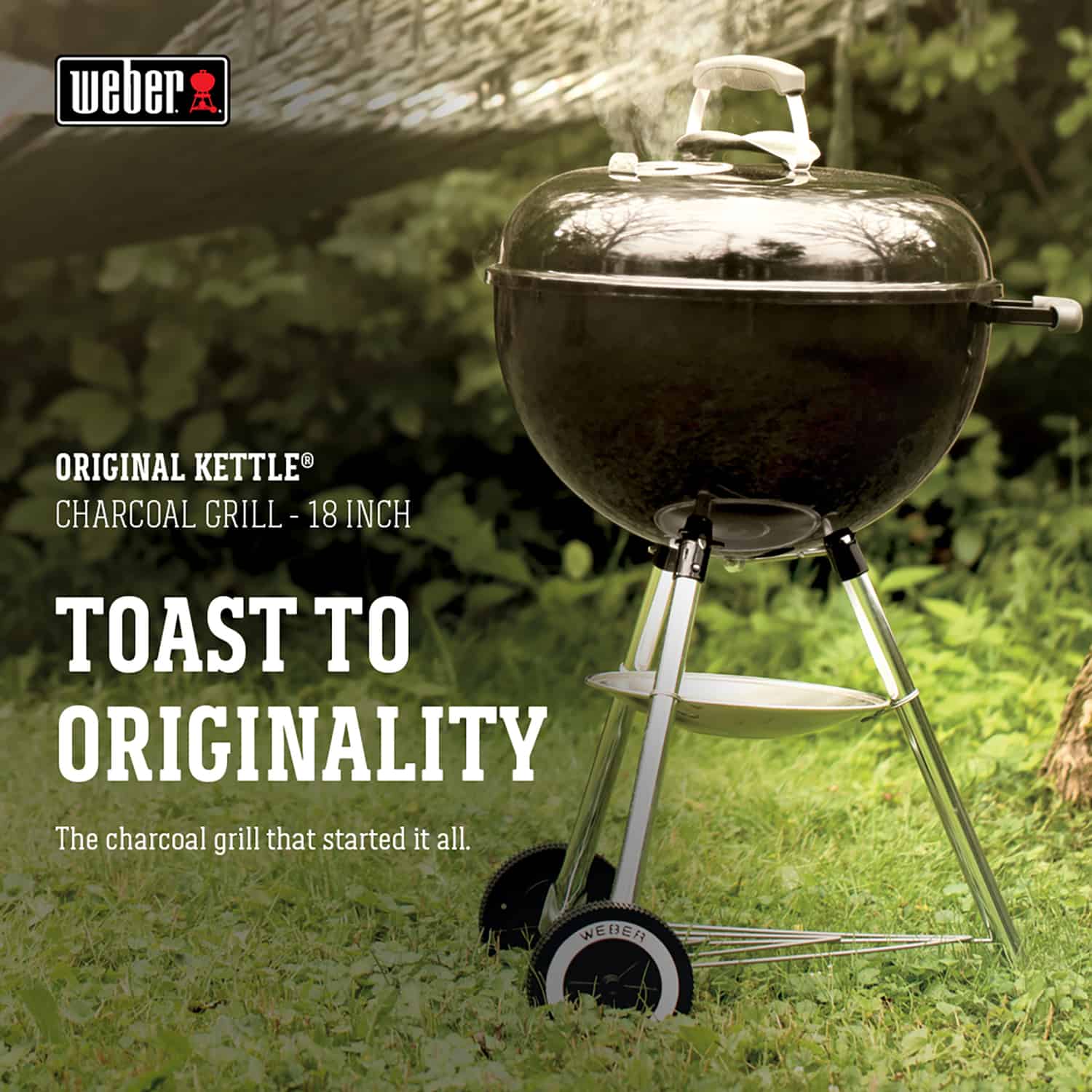 Weber 18 in. Original Kettle Charcoal Grill Black Stine Home