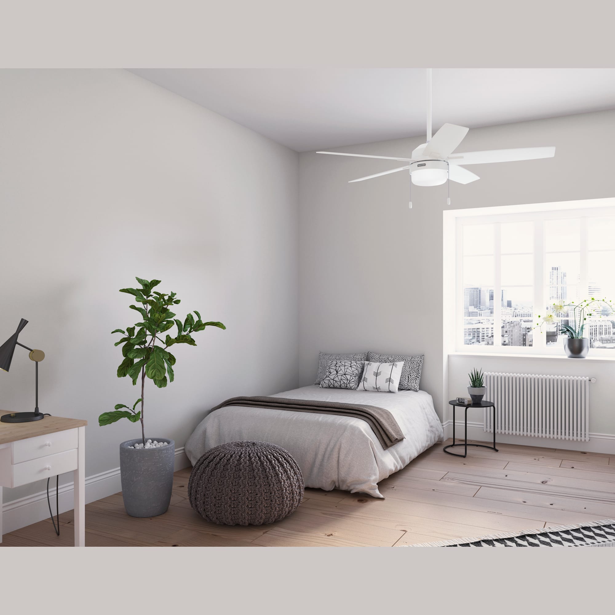 Hunter Anisten 52 in. White LED Indoor Ceiling Fan