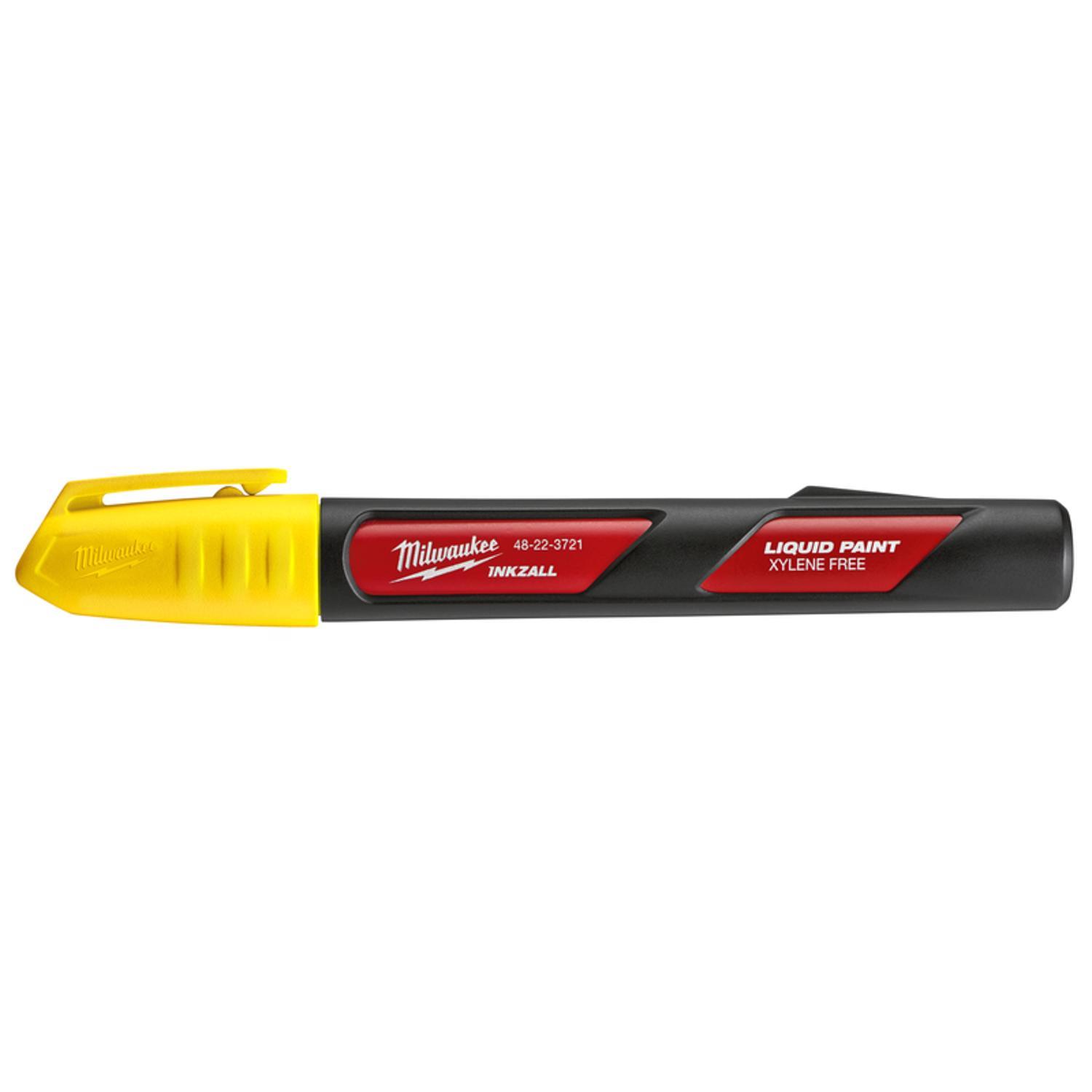 Milwaukee INKZALL Yellow Liquid Paint Marker 1 pk