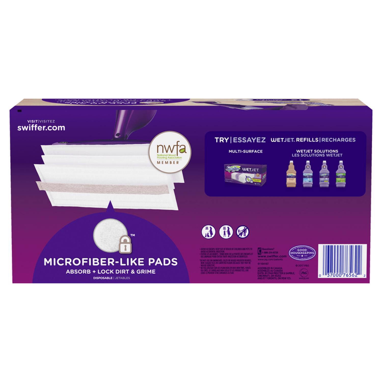 Swiffer Wetjet 5.4in. Wet Microfiber Mop Refill Pad 12 Pack