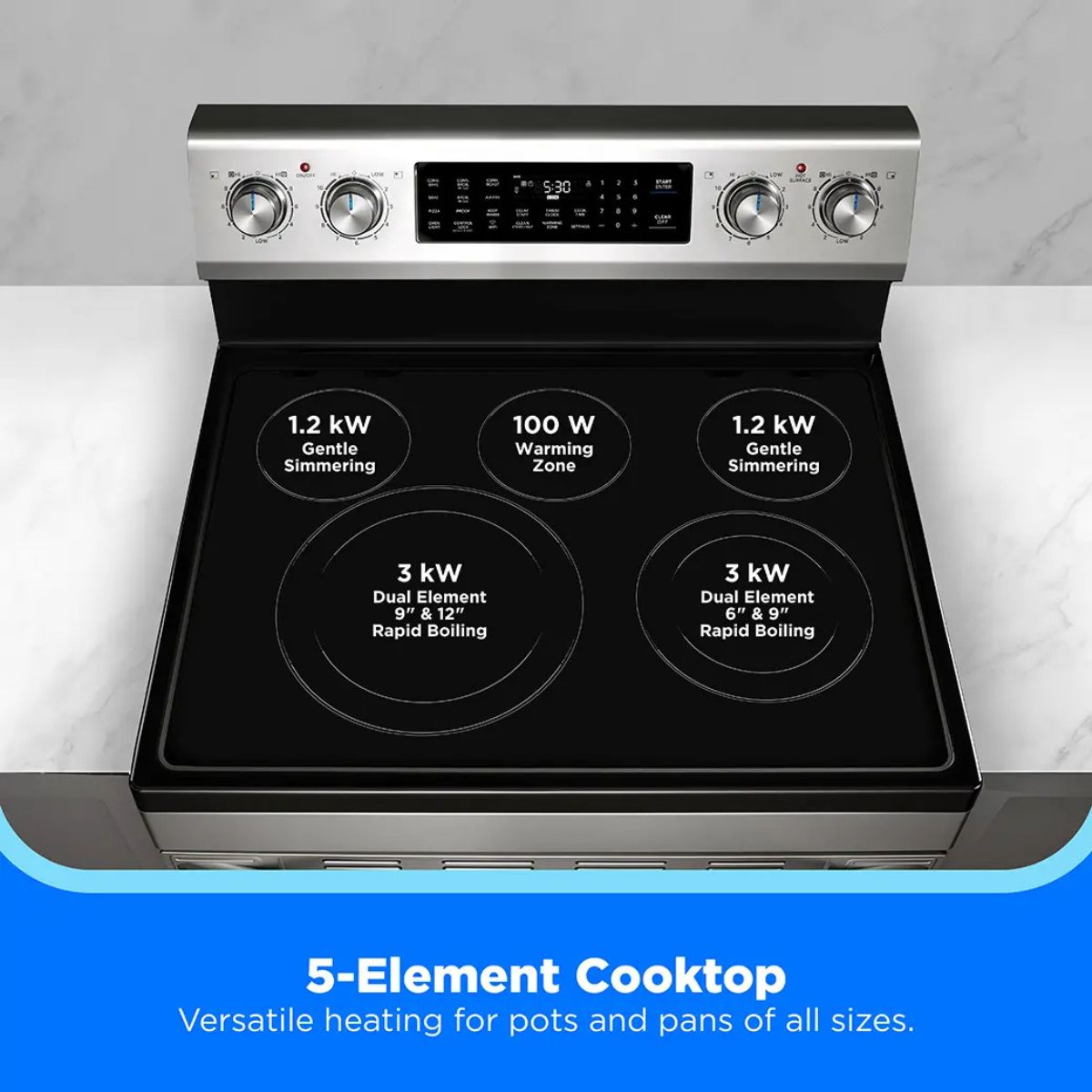Midea 6.3 cu. ft. 5-Element Freestanding Electric Range