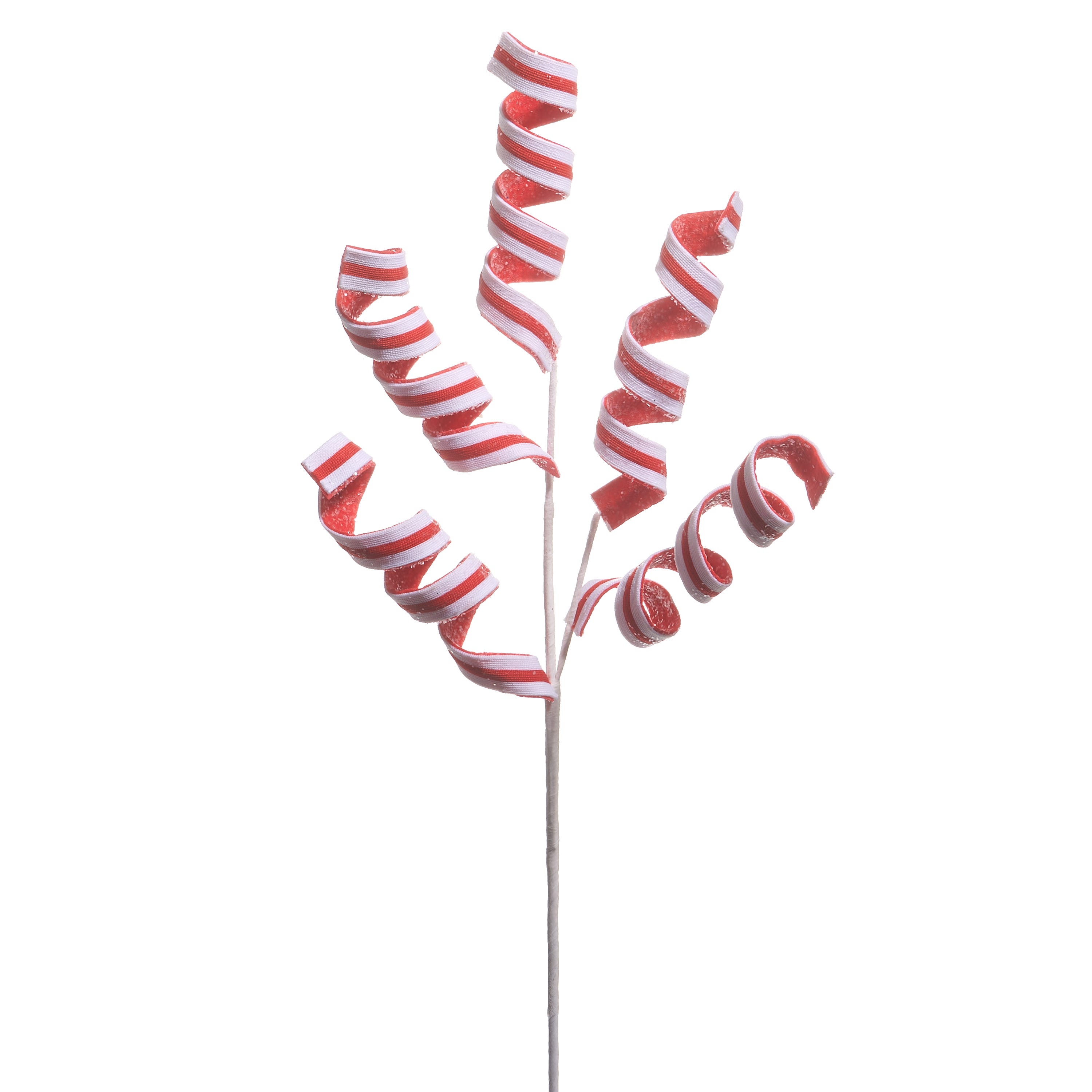 Raz Imports 25 in. Red and White Glitter Twirl Spray