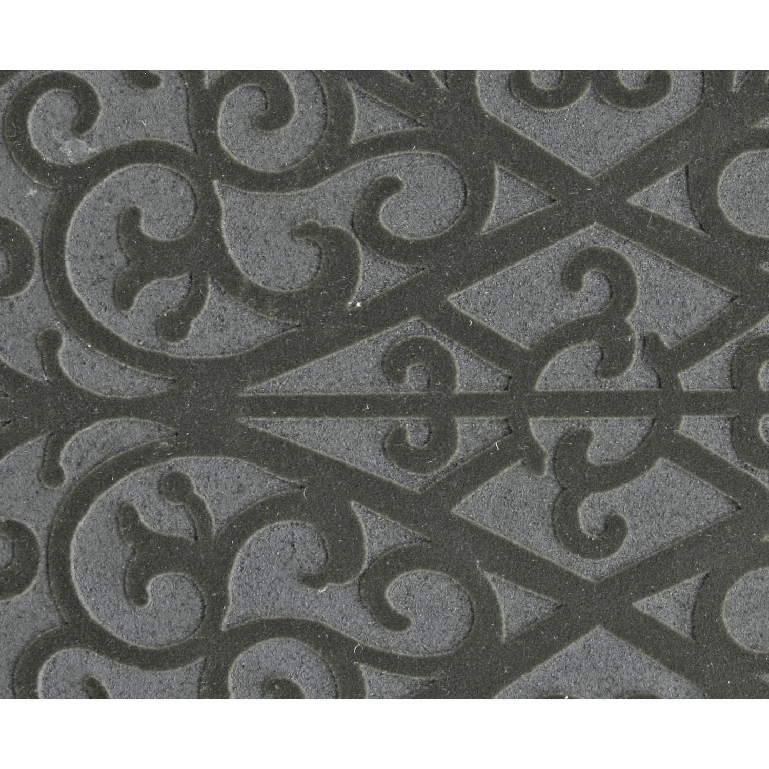 Sports Licensing Solutions 18 in. W X 30 in. L Gray Scroll Rubber Door Mat