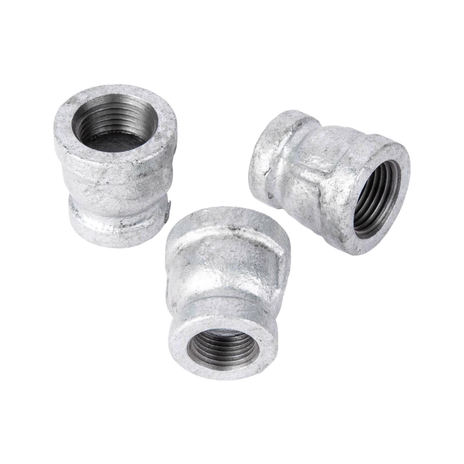 STZ Industries 1/2 in. FIP each X 3/8 in. D FIP Galvanized Malleable Iron Reducing Coupling