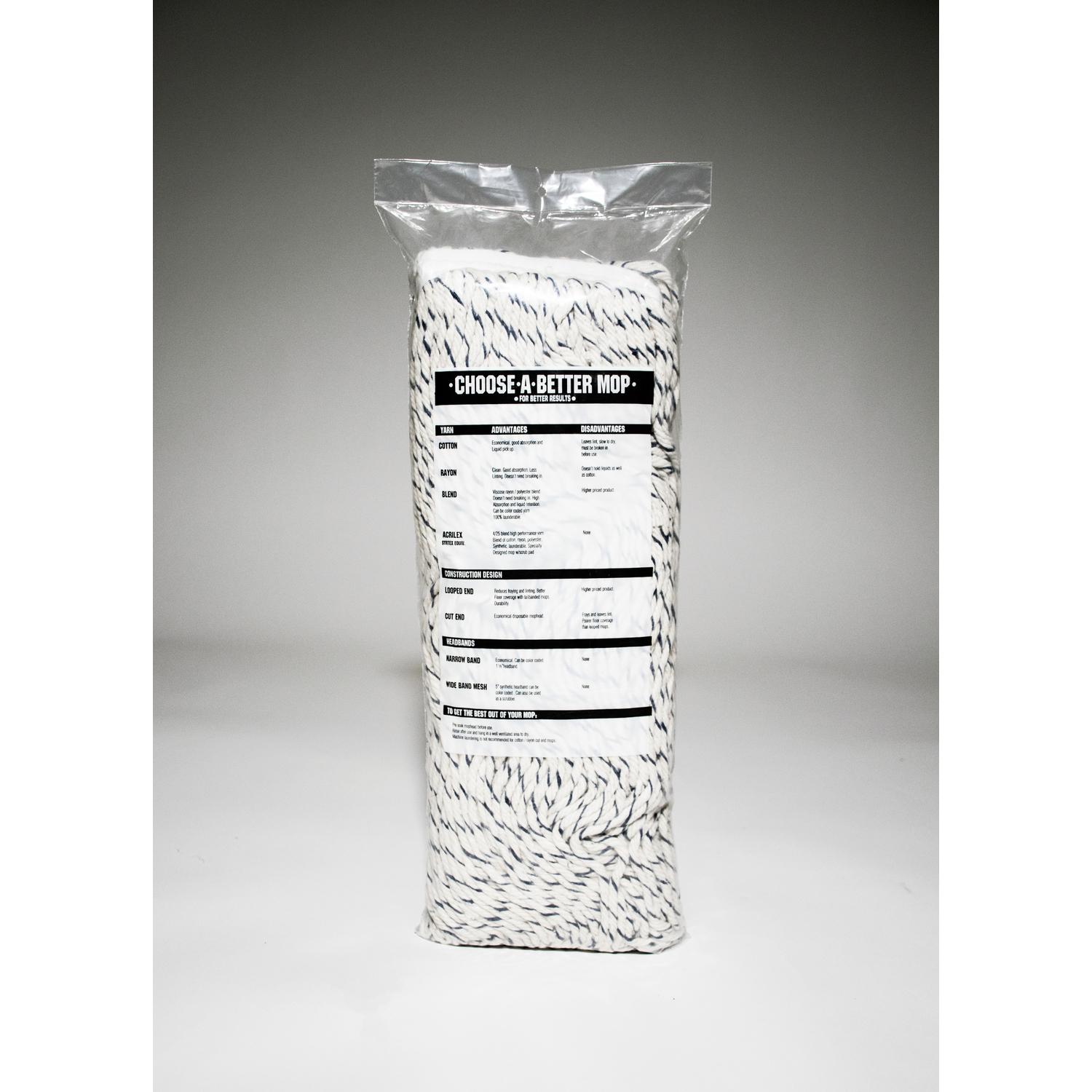 Elite Mops and Brooms 20 Cut End Cotton Mop Refill 1 pk Stine Home