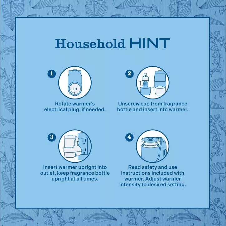 Mrs. Meyer's Clean Day Rain Water Scent Air Freshener Starter Kit