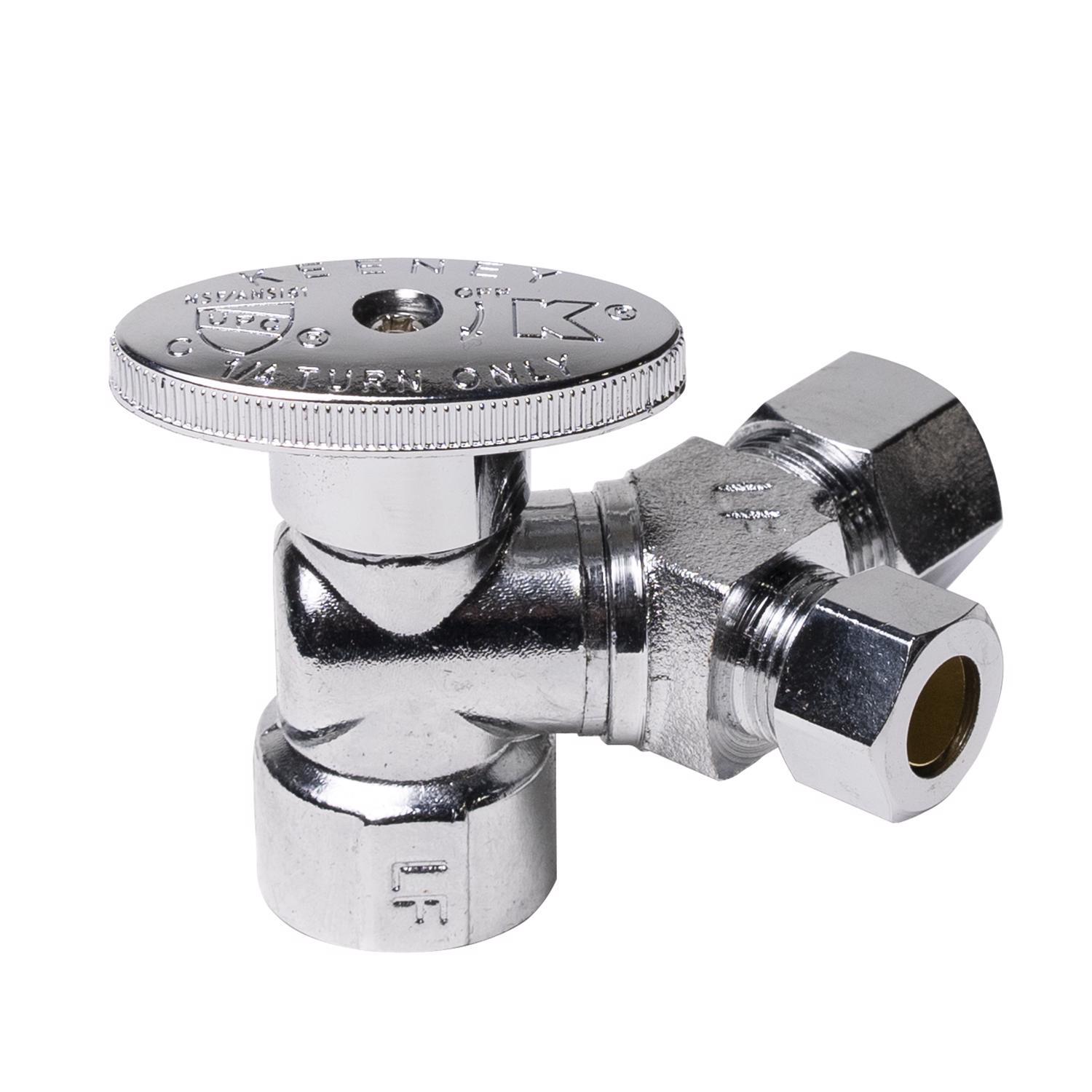 Ace 1/2 in. FPT T X 1/2 in. S FPT Brass Dual Shut-Off Valve