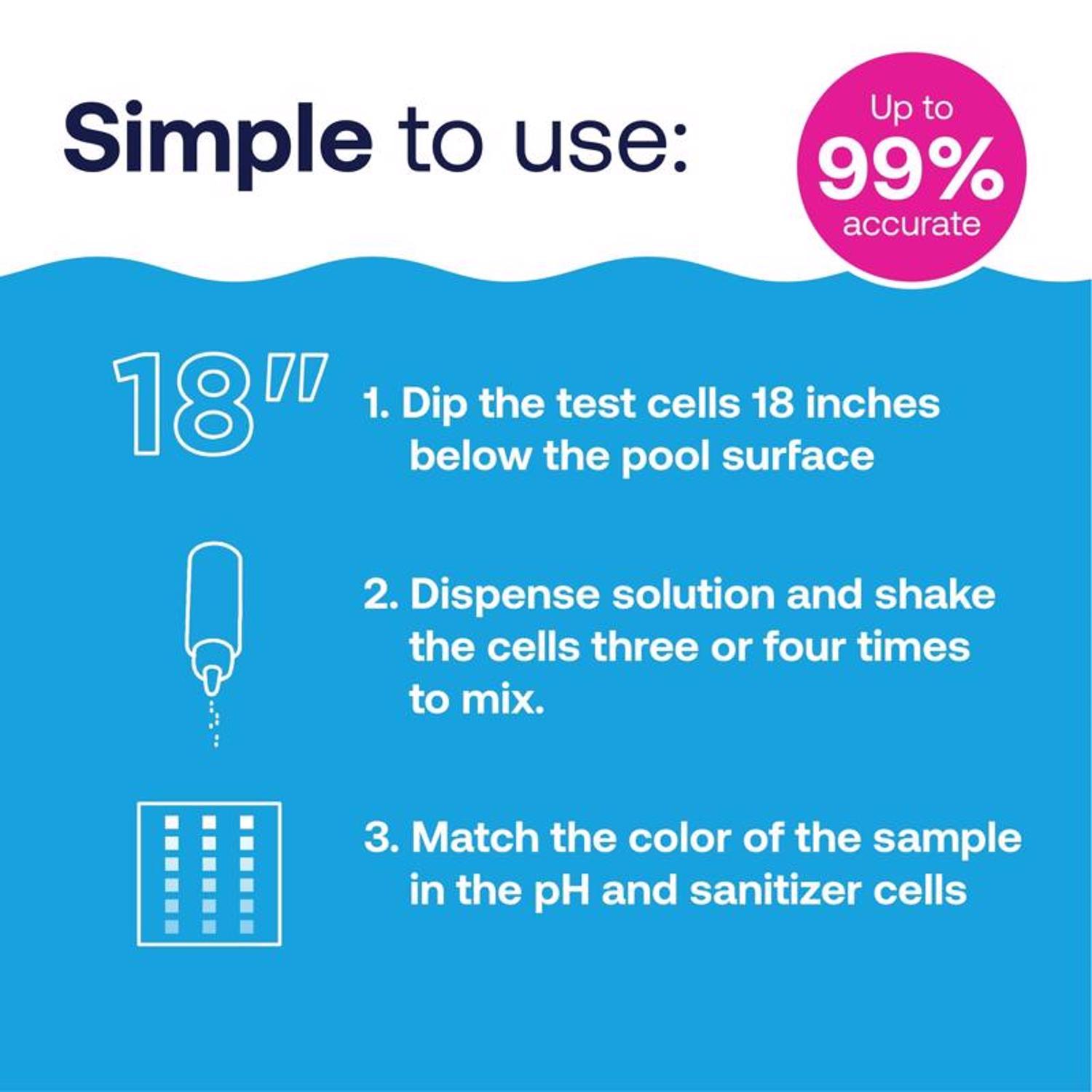 HTH Pool Care Liquid 6-Way Test Kit 6 ct