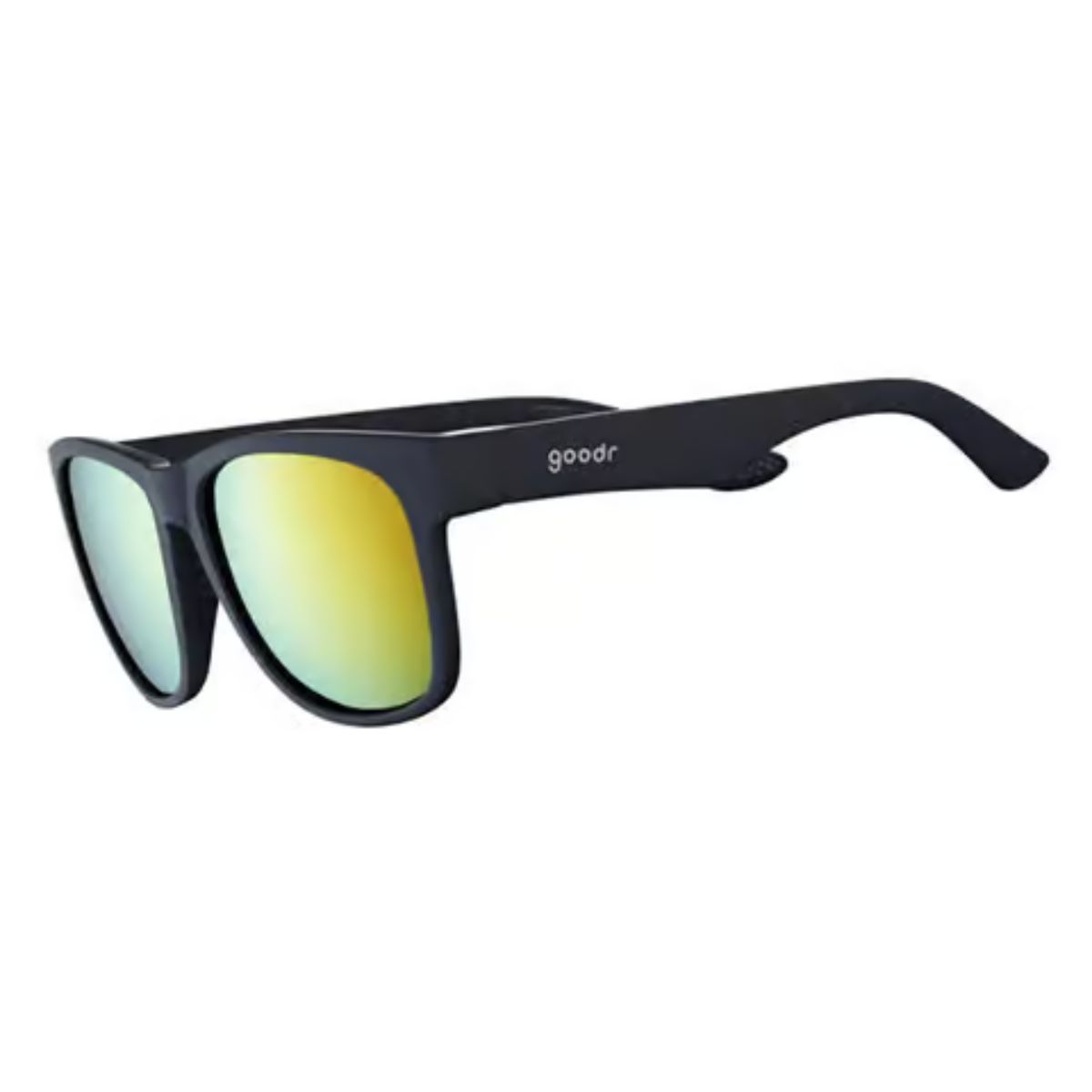 goodr BFG - Beelzebub's Bourbon Burpees Sunglasses Unisex Black Frame Yellow Lens Polarized