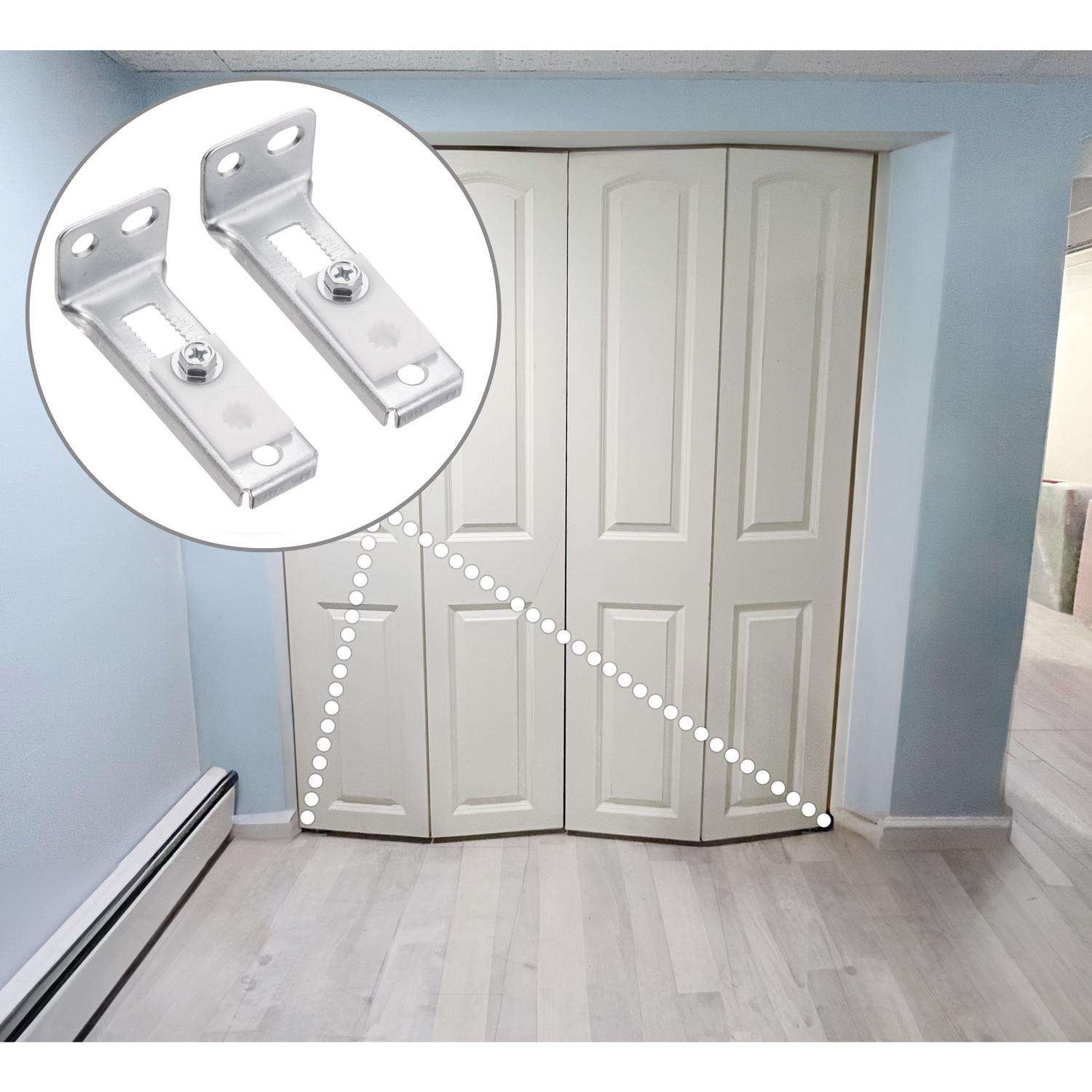 Ace Metallic Nylon/Steel Bi-Fold Door Pivot Jamb Bracket 2 pc