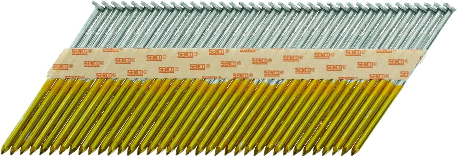 Senco Framing Nails | 30 Degree | 3 in. x .131 | Smooth Shank | Paper Tape Collated Nail | Hot Dipped Galvanized