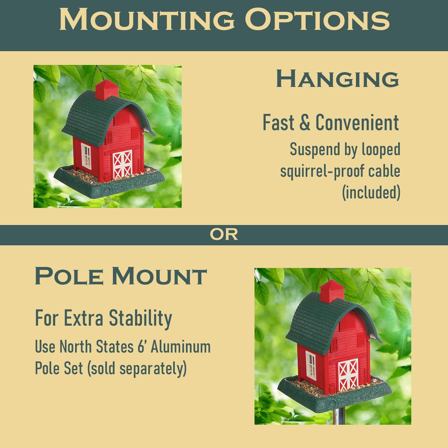 North States Wild Bird 5 lb Plastic Hopper Bird Feeder 4 ports