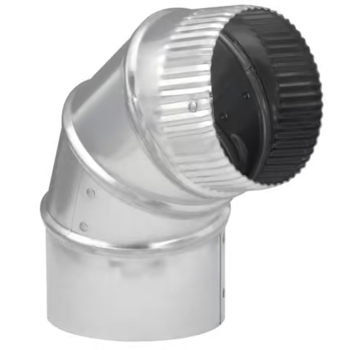 Imperial 4 in. D x 4 in. D Adjustable 90 deg Galvanized Steel Furnace Pipe Elbow