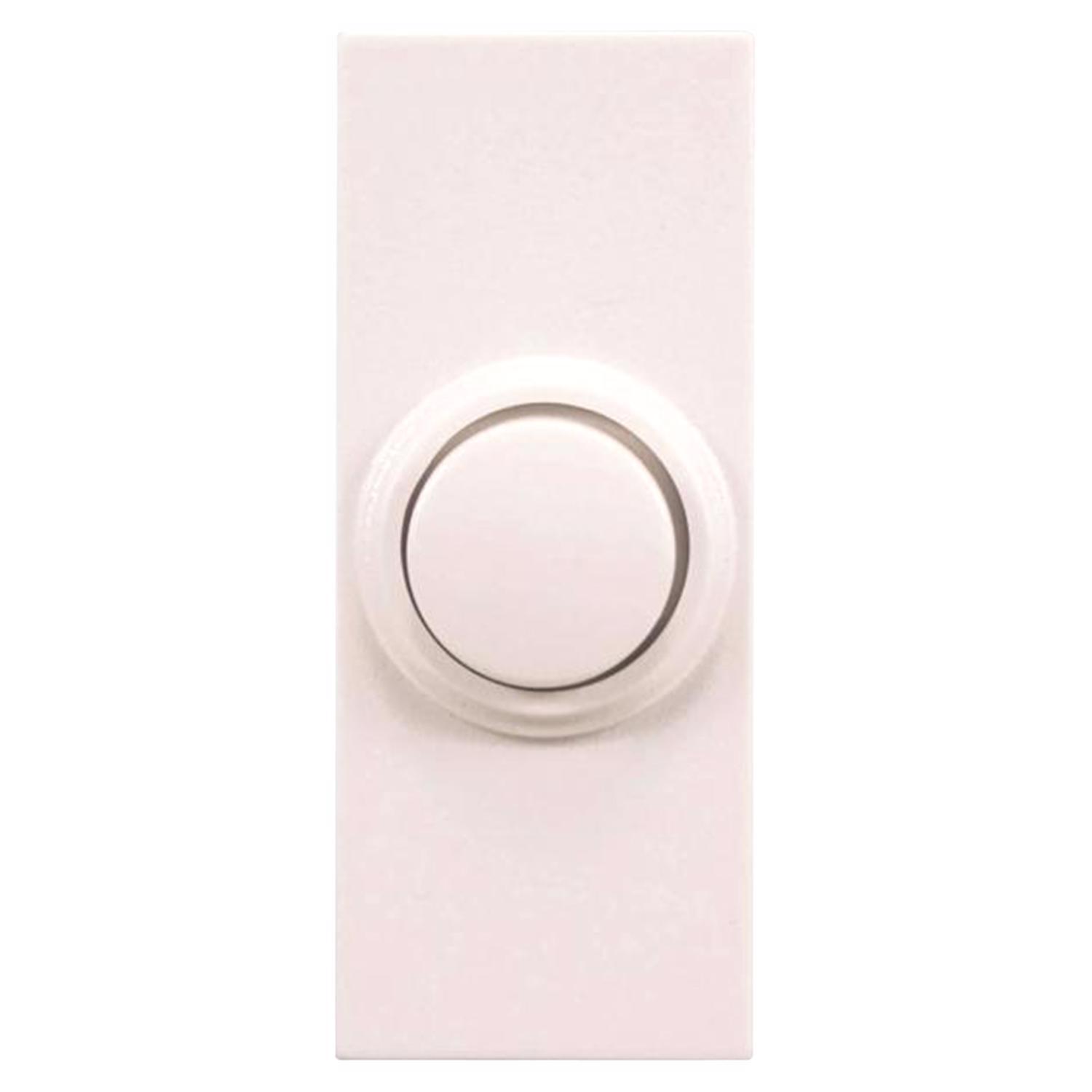 Heath Zenith White Plastic Wireless Pushbutton Doorbell