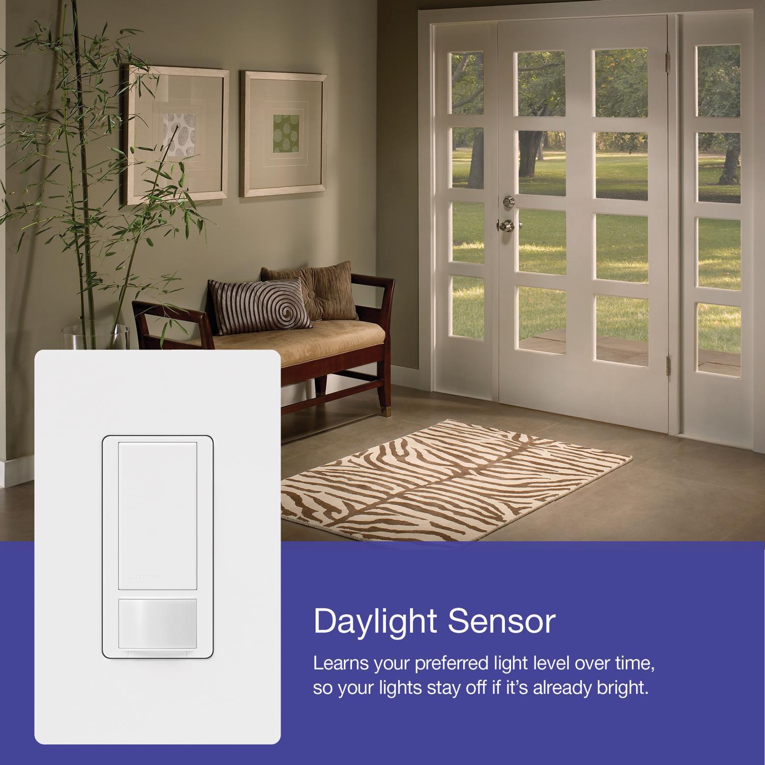 Motion sensor light switch lutron outlet