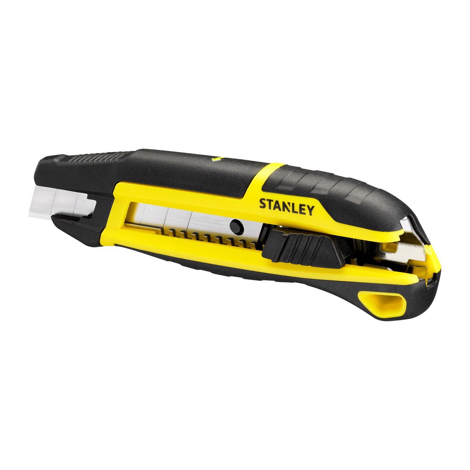 Stanley 6.10 in. Snap Knife Black/Yellow 1 pc