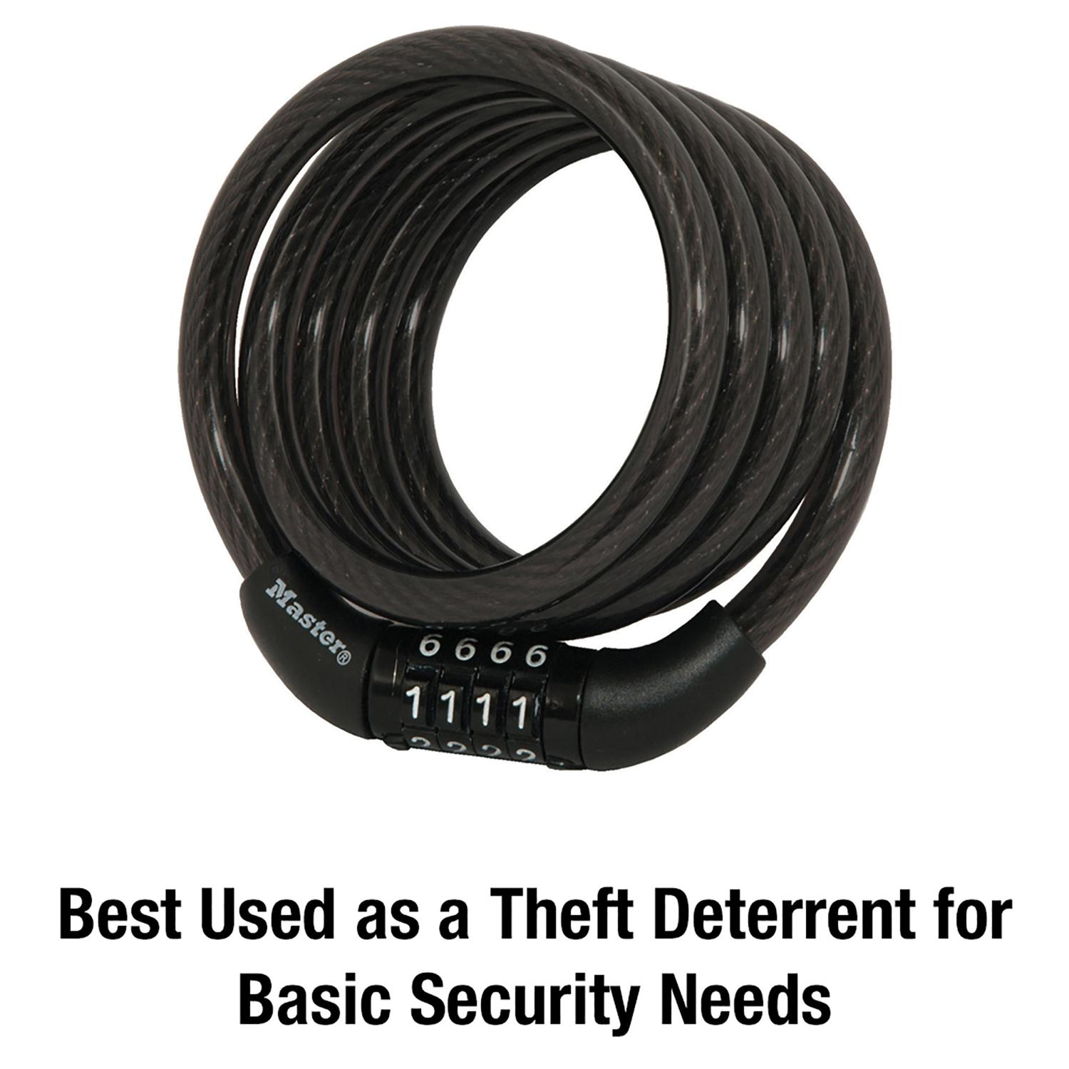 Master Lock 5/16 in. D X 72 in. L Vinyl Coated Steel Locking Cable