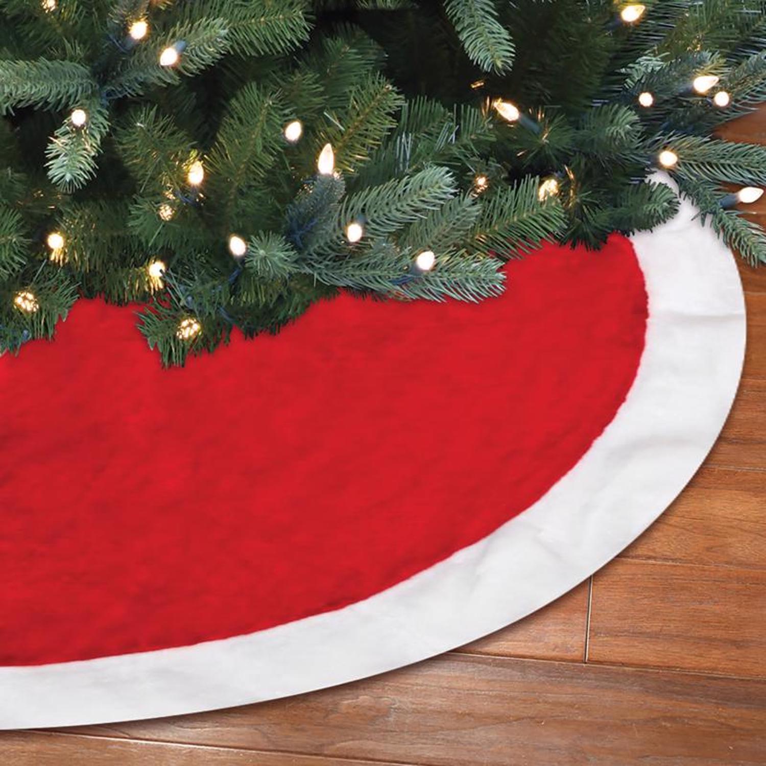 Dyno Red/White Tree Skirt 0.5 in.