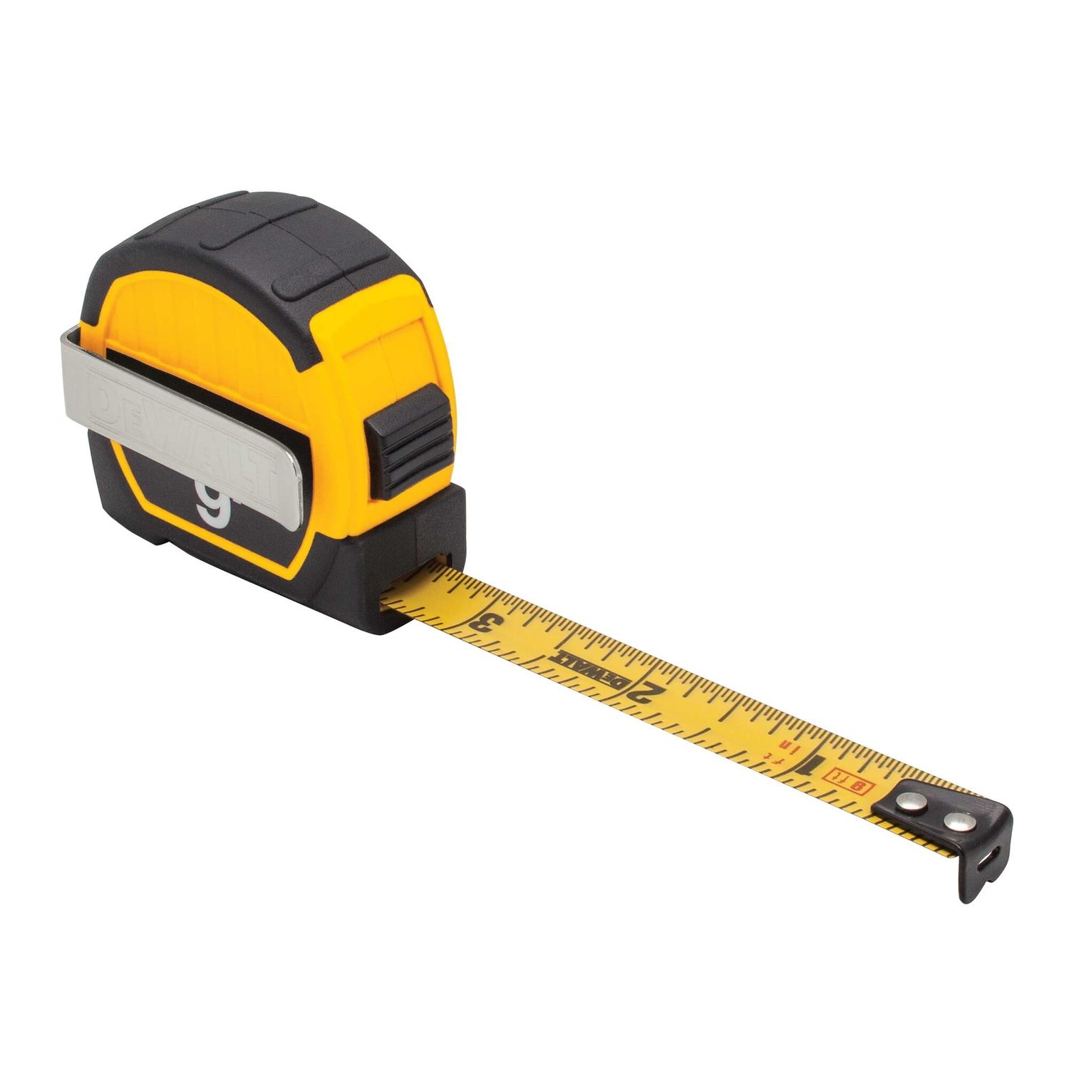 DeWalt 9 ft. L X 0.5 in. W Tape Measure 1 pk
