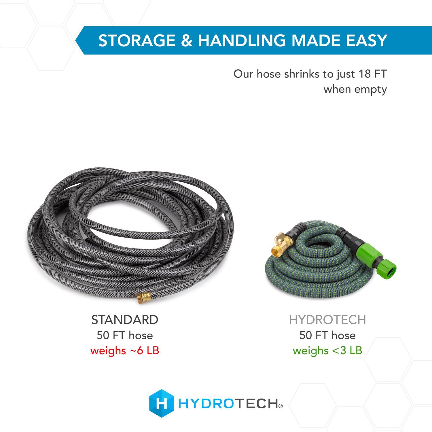 Hydrotech 5/8 in. D X 50 ft. L Medium Duty Professional Grade Expandable Lightweight Garden Hose