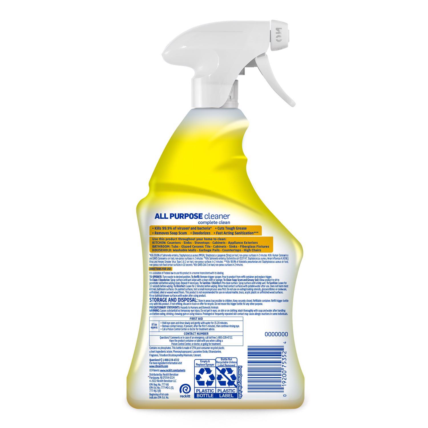 Lysol Lemon Scent All Purpose Cleaner Liquid 32 oz