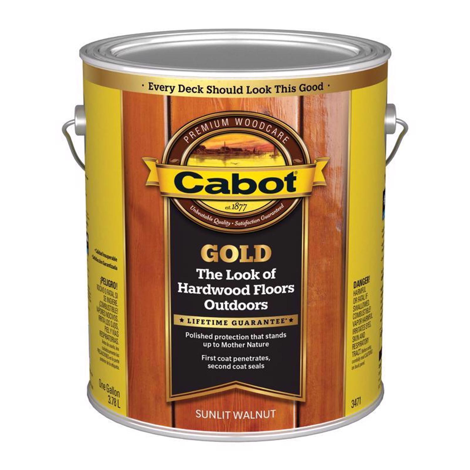 Cabot Gold Satin Sunlit Walnut Deck Varnish 1 gal