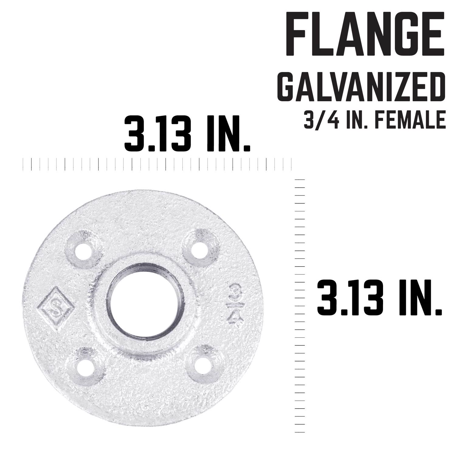 STZ Industries 3/4 in. FIP each Galvanized Malleable Iron Floor Flange