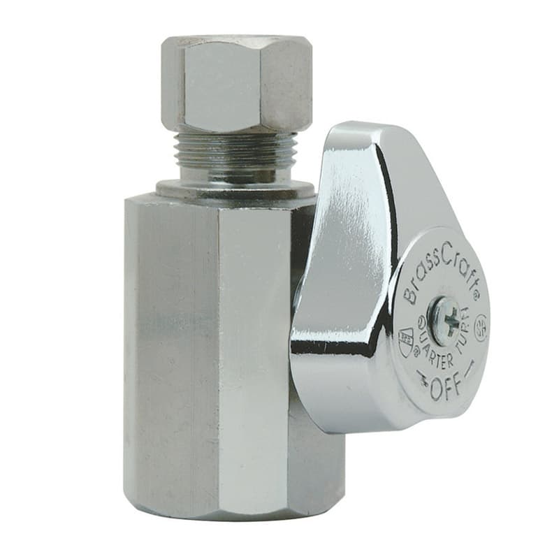 BrassCraft 1/2 in. FPT X 3/8 in. MPT Brass Straight Stop Valve