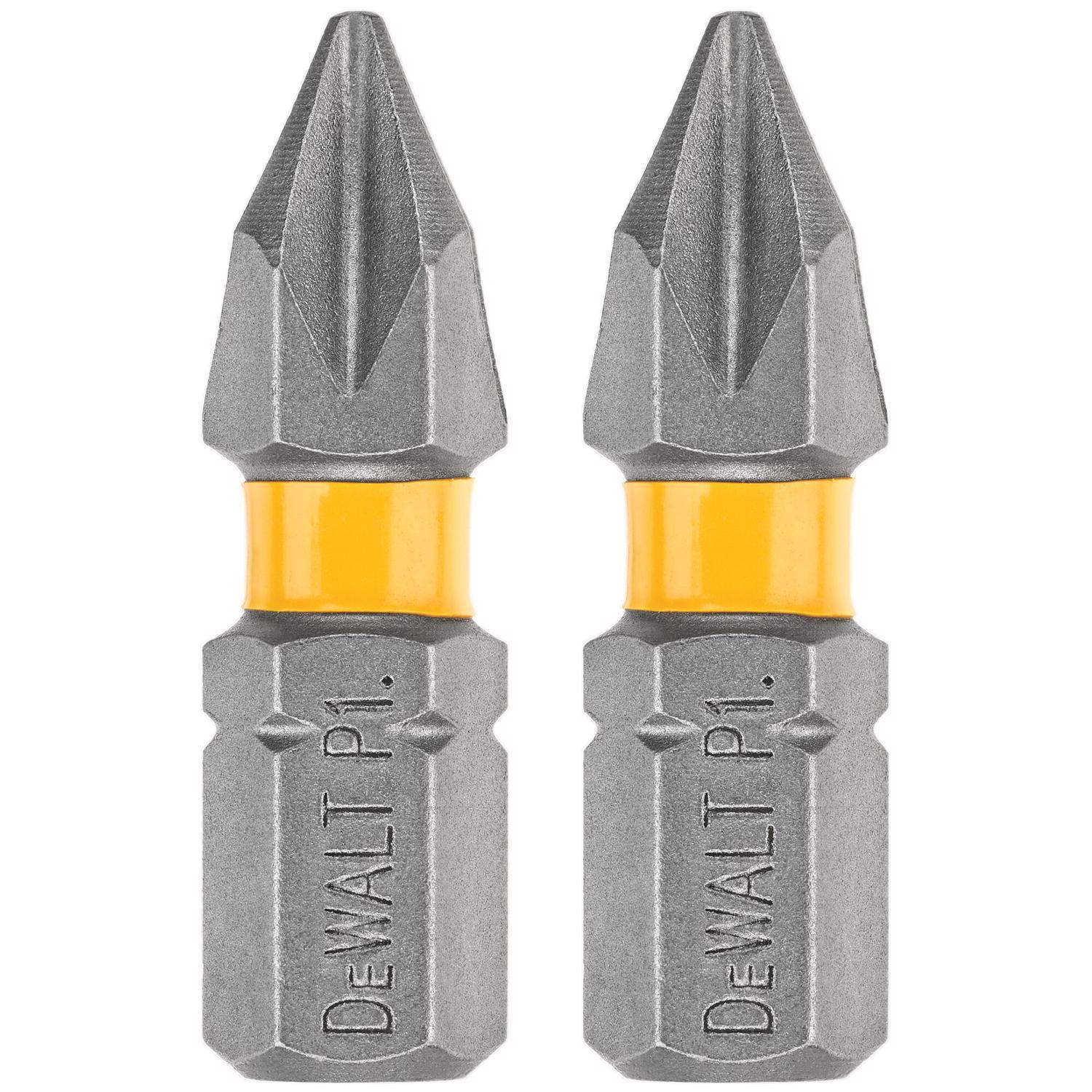 DEWALT Max Fit Phillips #1 X 1 in. L Screwdriver Bit Set Steel 2 pk