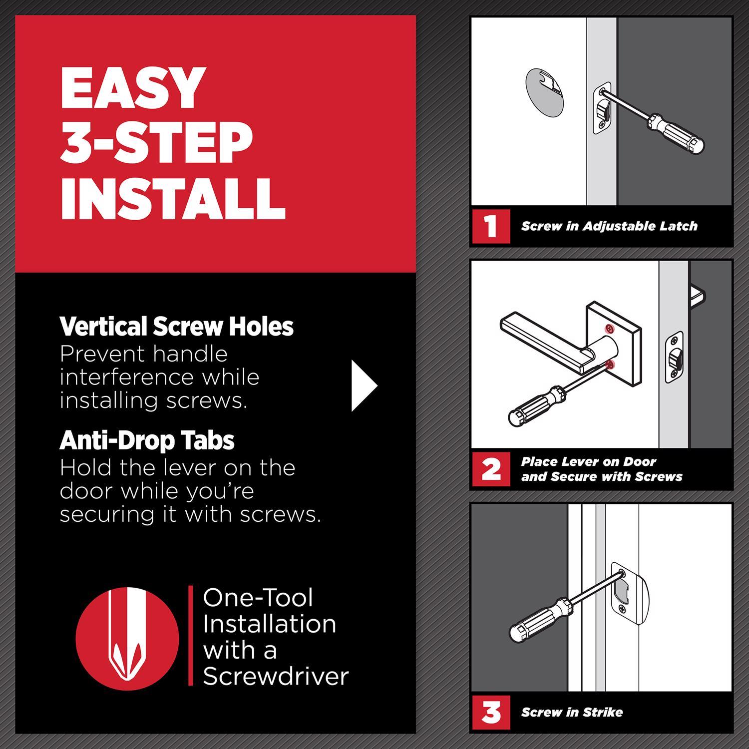 Kwikset Halifax Satin Nickel Passage Lever