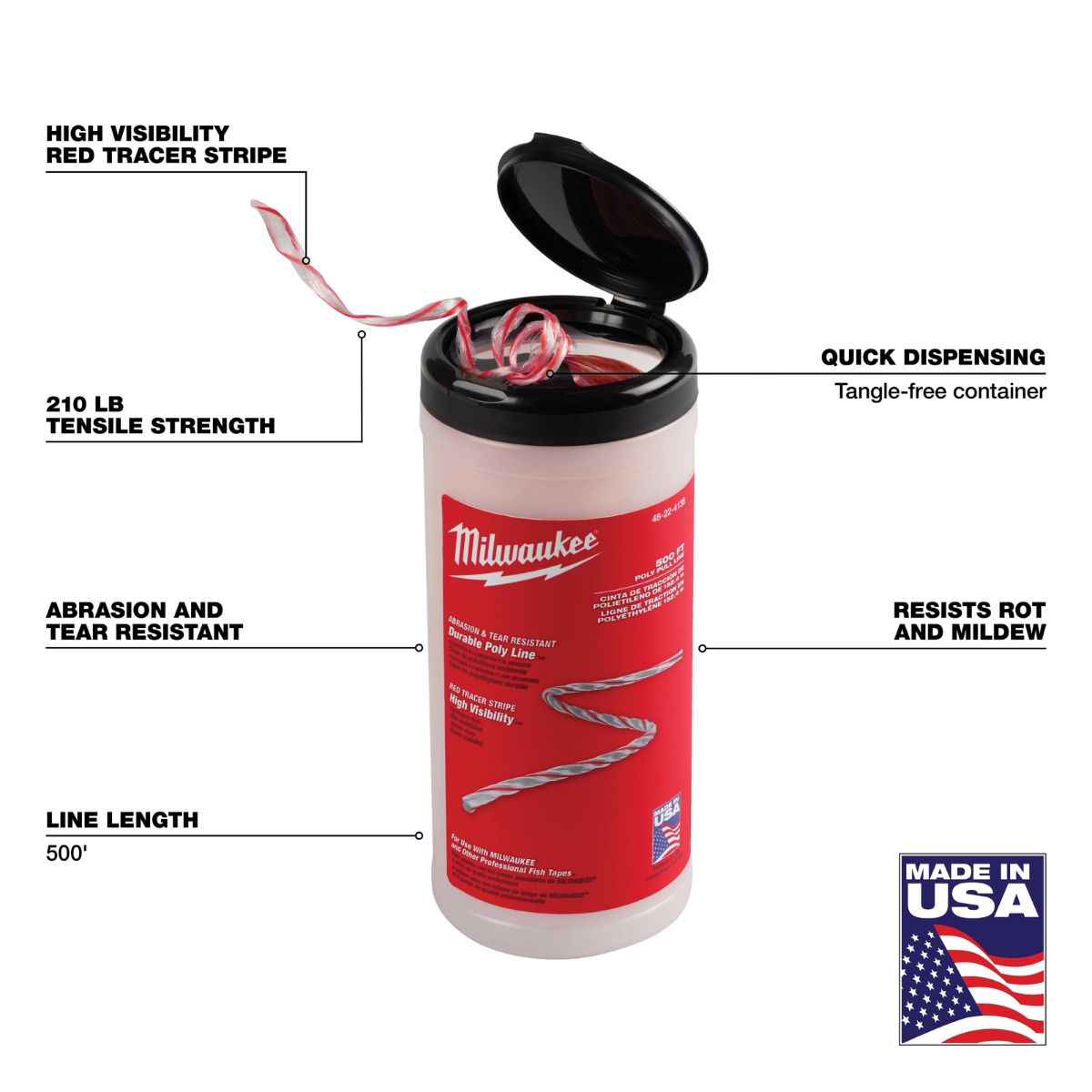 Milwaukee 500 ft. Poly Pull Line