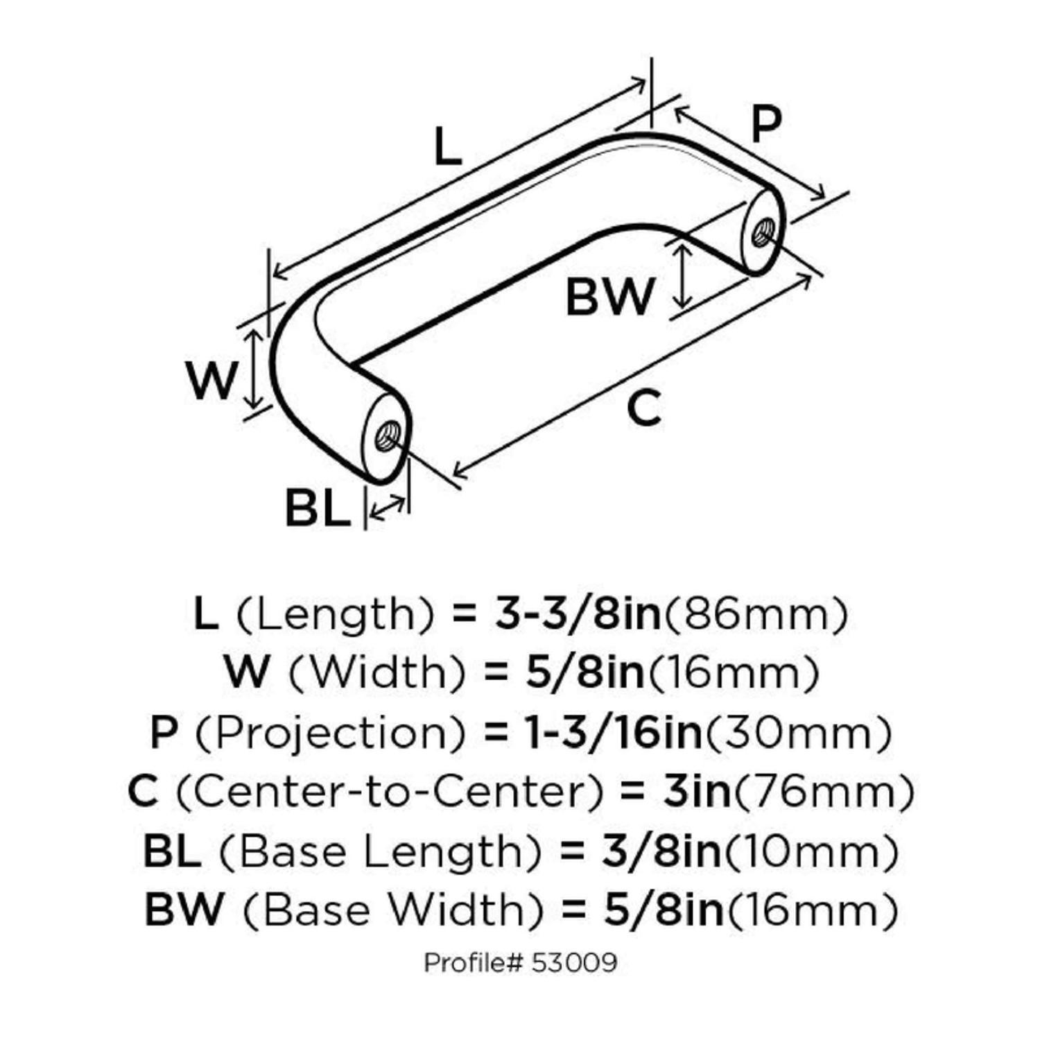 Amerock Allison Allison Cabinet Pull 3 in. Satin Nickel 1 pk