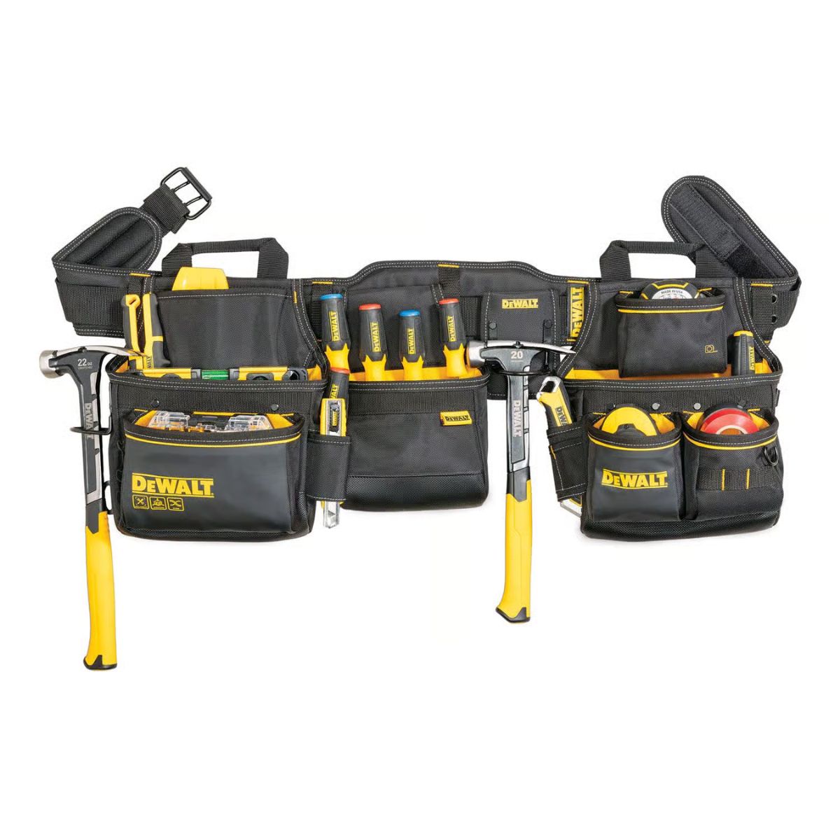 DEWALT 26 pocket Ballistic Nylon Professional Tool Rig Black/Yellow